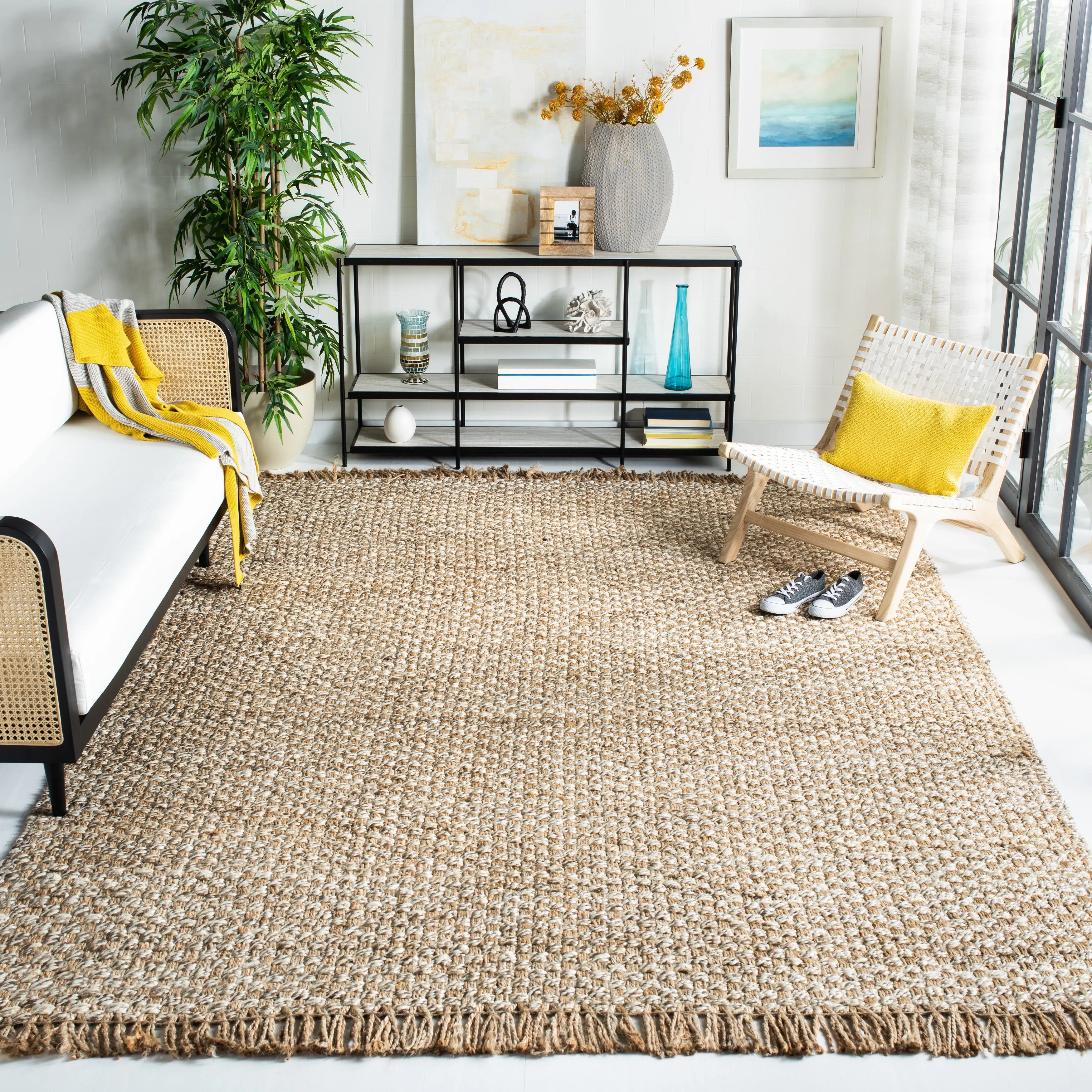 SAFAVIEH Flatweave Natural Fiber Orminda Casual Solid Jute Rug