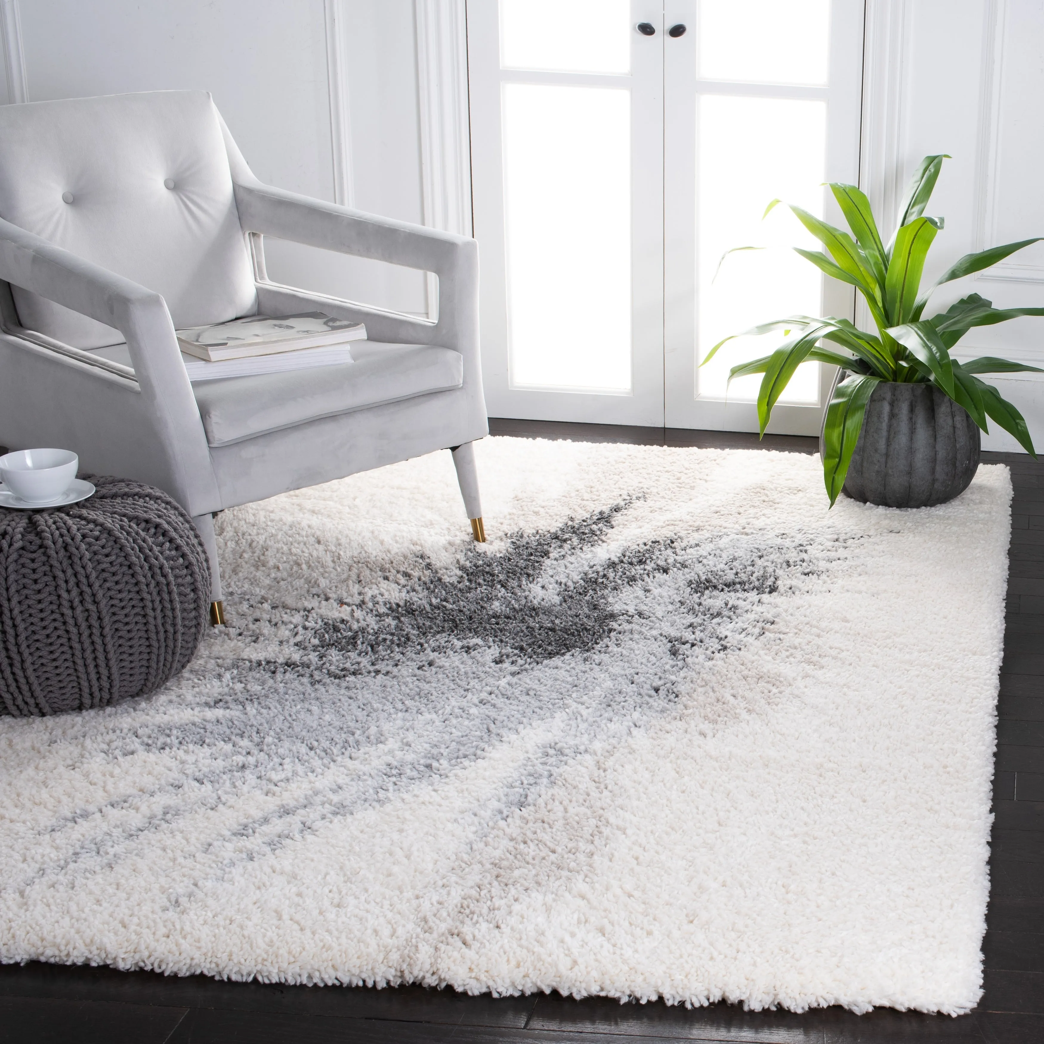 SAFAVIEH Fontana Shag Feriha Modern Abstract 2-inch Thick Rug
