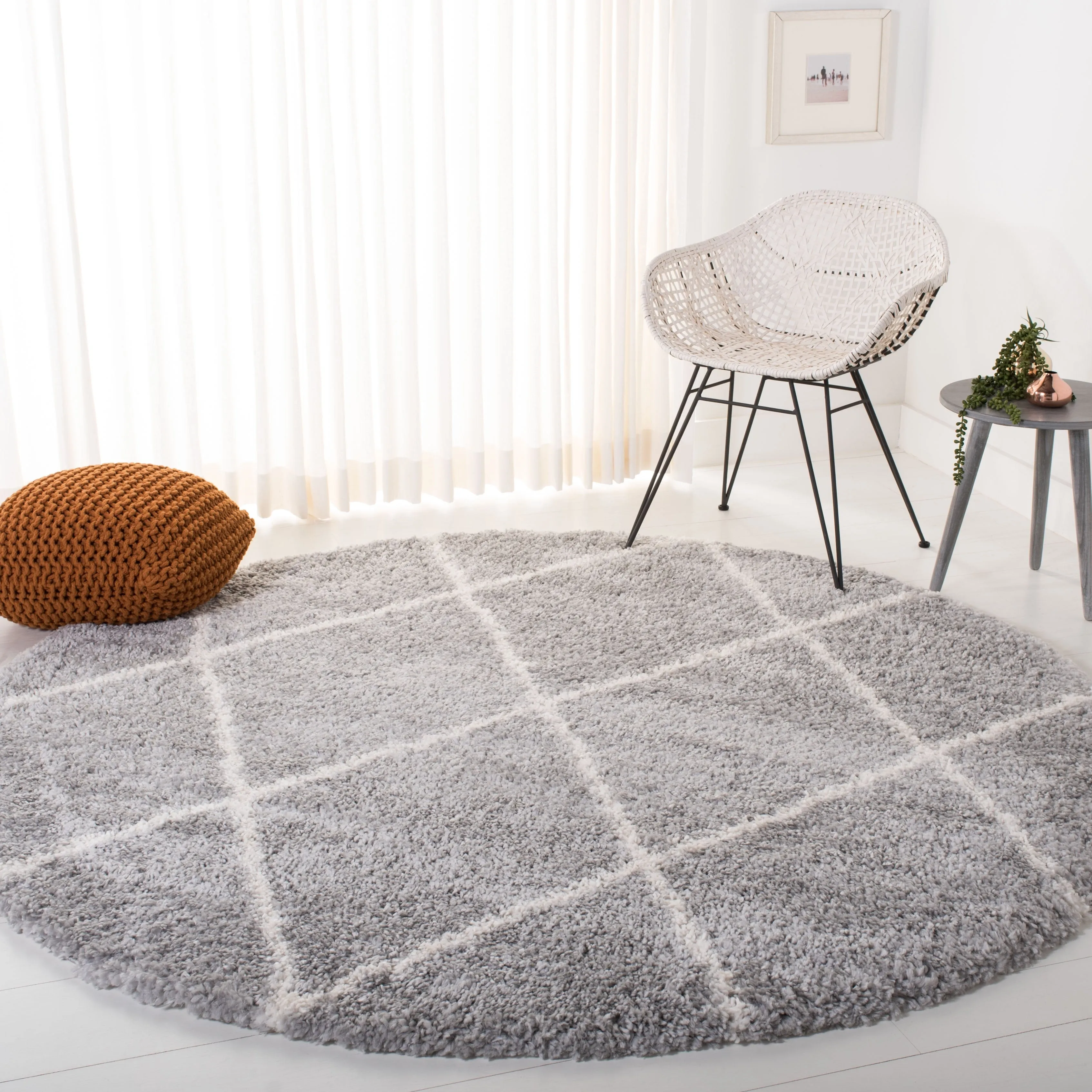 SAFAVIEH Fontana Shag Gurli Trellis 2-inch Thick Rug