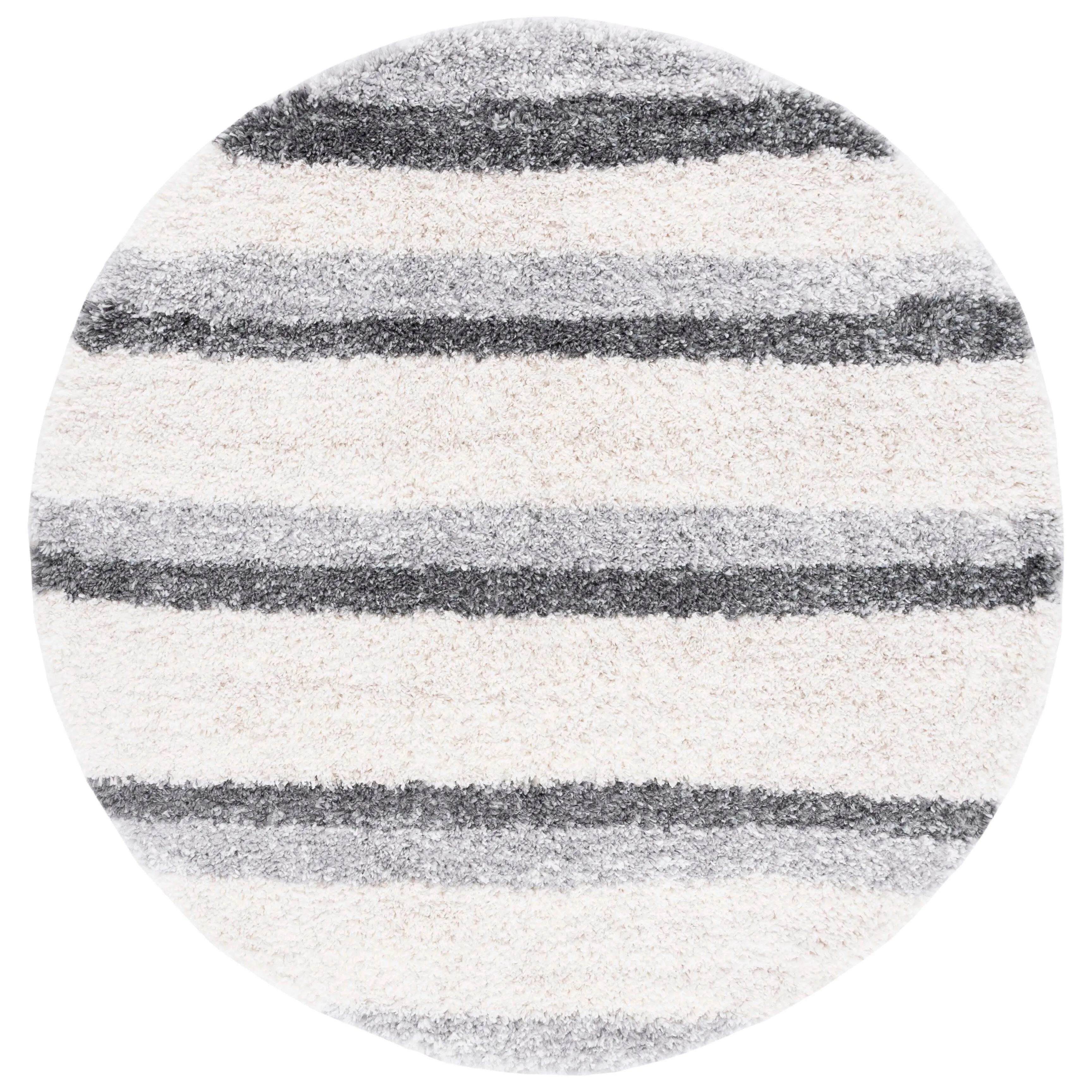 SAFAVIEH Fontana Shag Mariosa Modern Stripe 2-inch Thick Rug