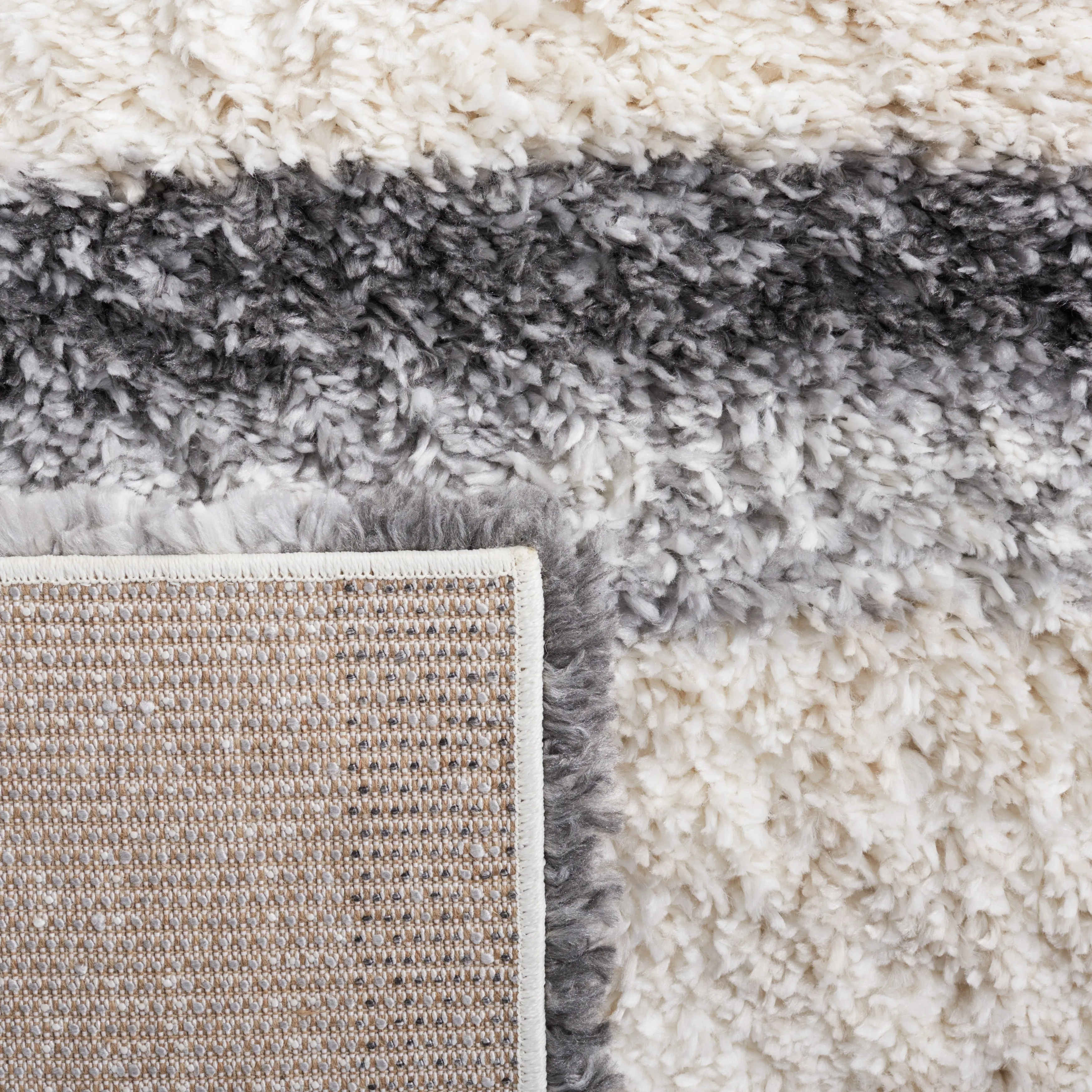 SAFAVIEH Fontana Shag Mariosa Modern Stripe 2-inch Thick Rug