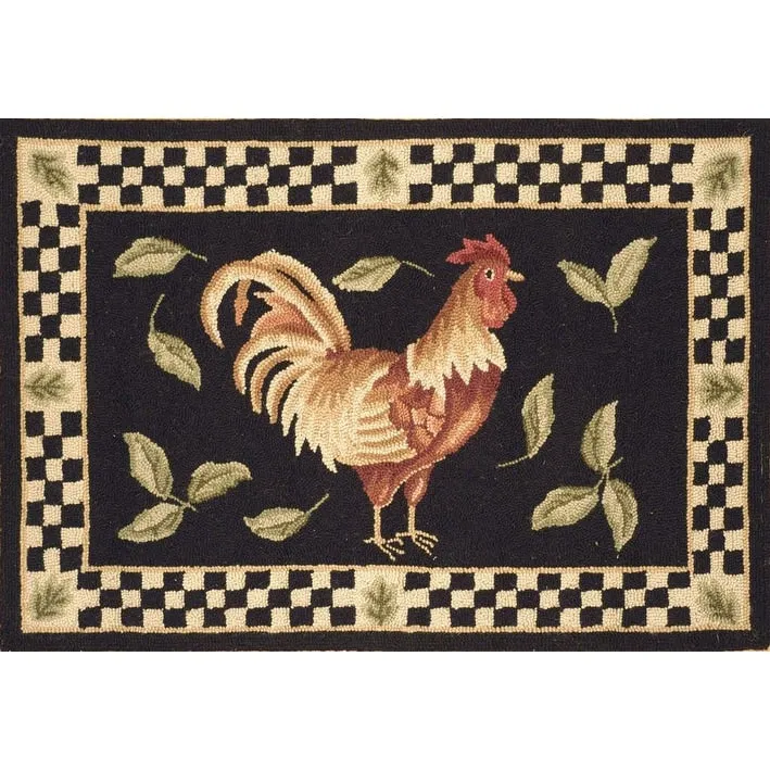 SAFAVIEH Hand-hooked Vintage Poster Rasma Rooster Wool Rug..
