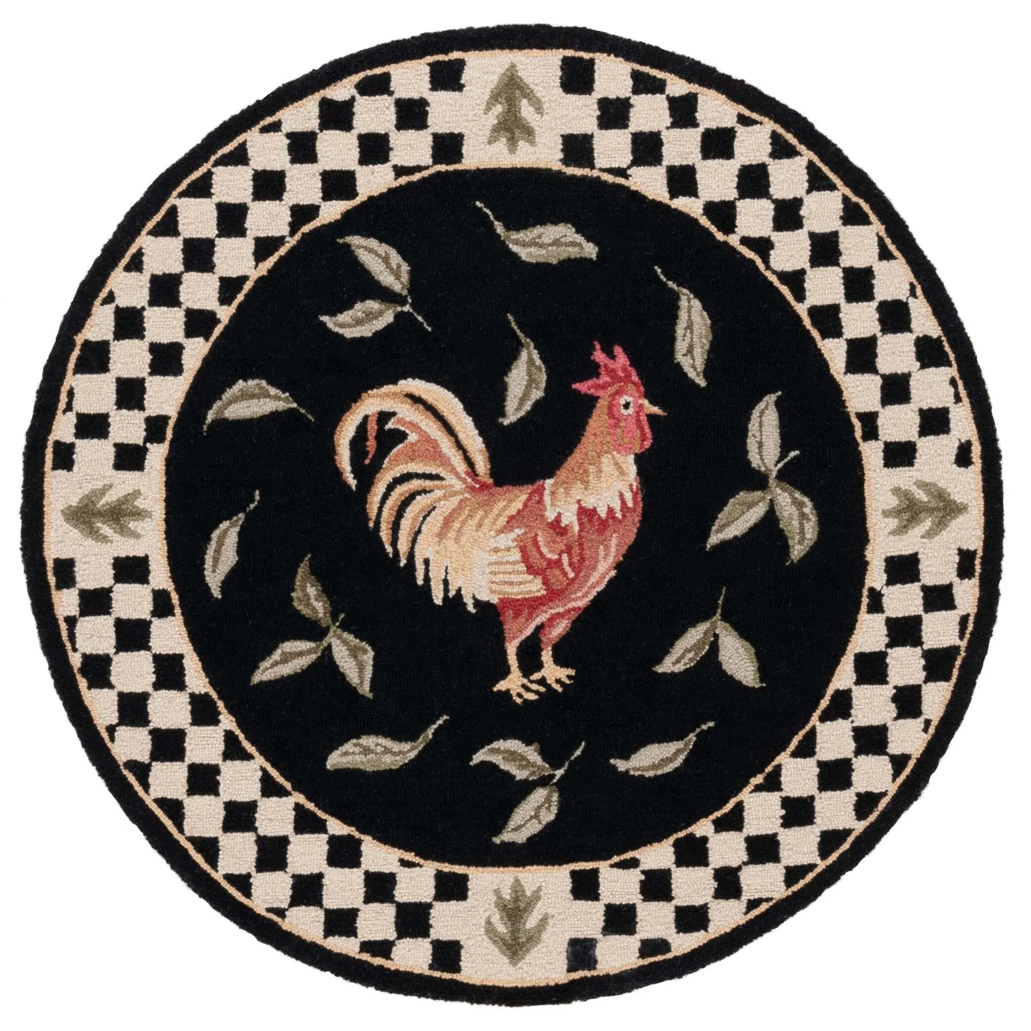 SAFAVIEH Hand-hooked Vintage Poster Rasma Rooster Wool Rug..