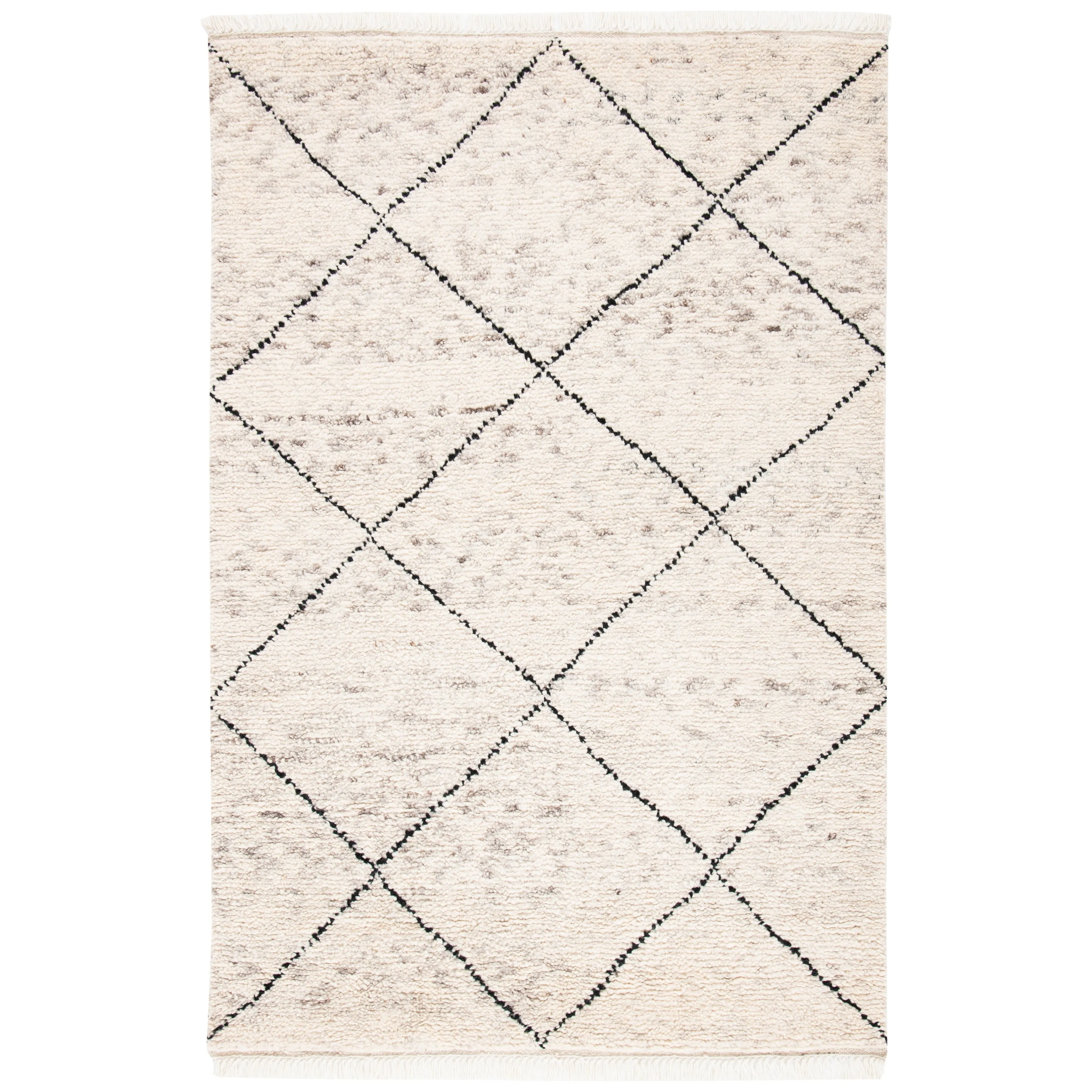 SAFAVIEH Hand-Knotted Casablanca Shag Misi Moroccan Wool Fringe Rug