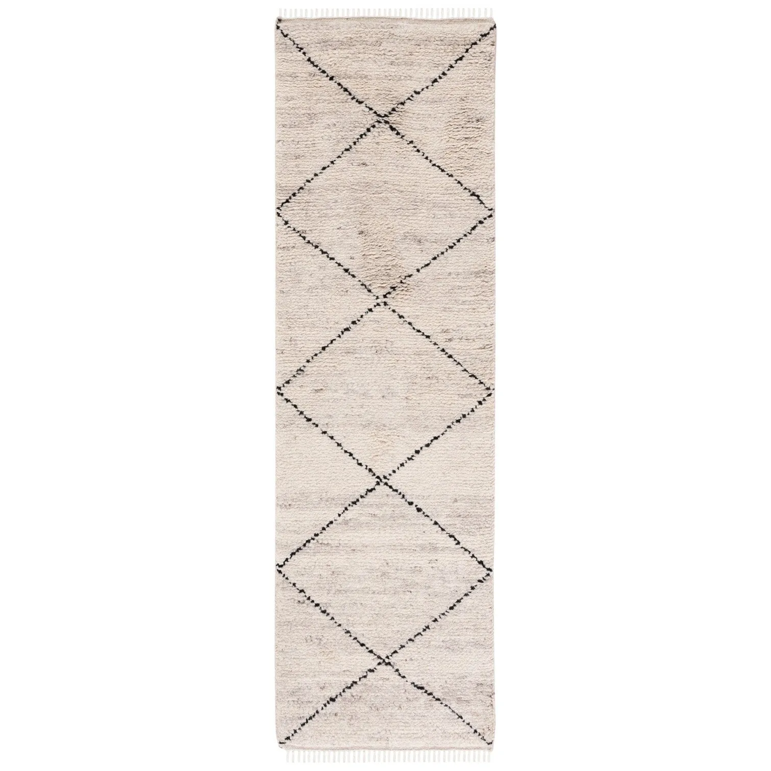 SAFAVIEH Hand-Knotted Casablanca Shag Misi Moroccan Wool Fringe Rug
