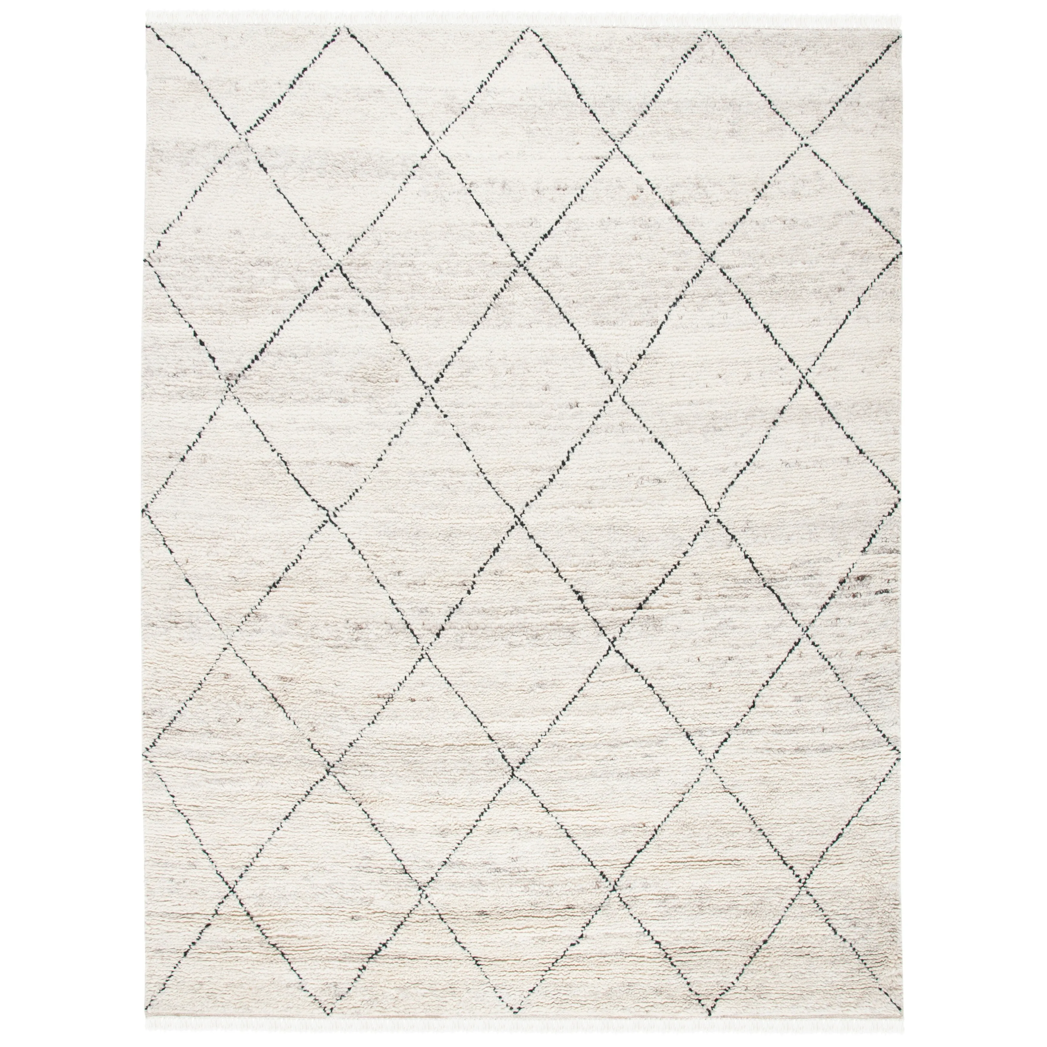 SAFAVIEH Hand-Knotted Casablanca Shag Misi Moroccan Wool Fringe Rug