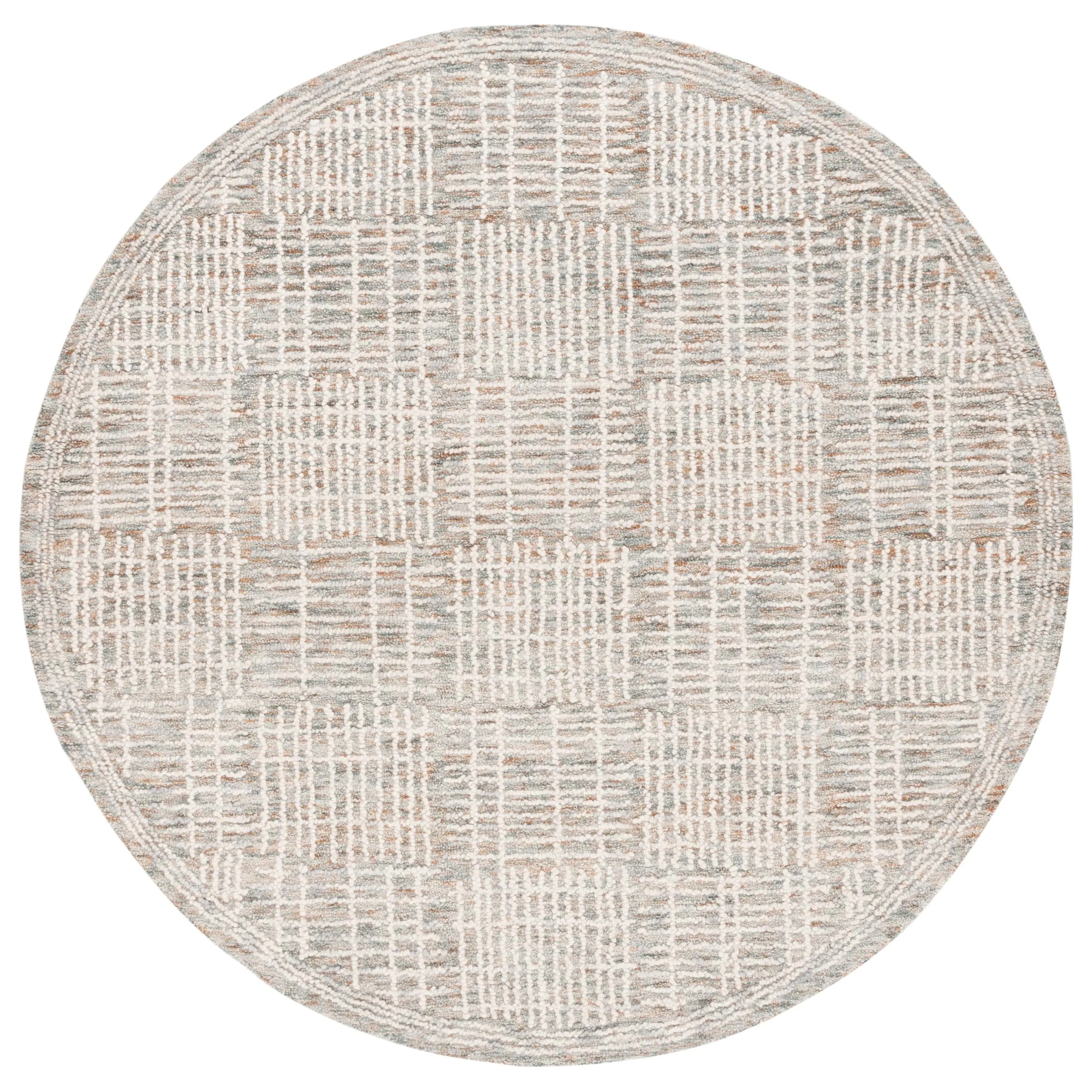 SAFAVIEH Handmade Abstract Anoek Checkered Wool Rug