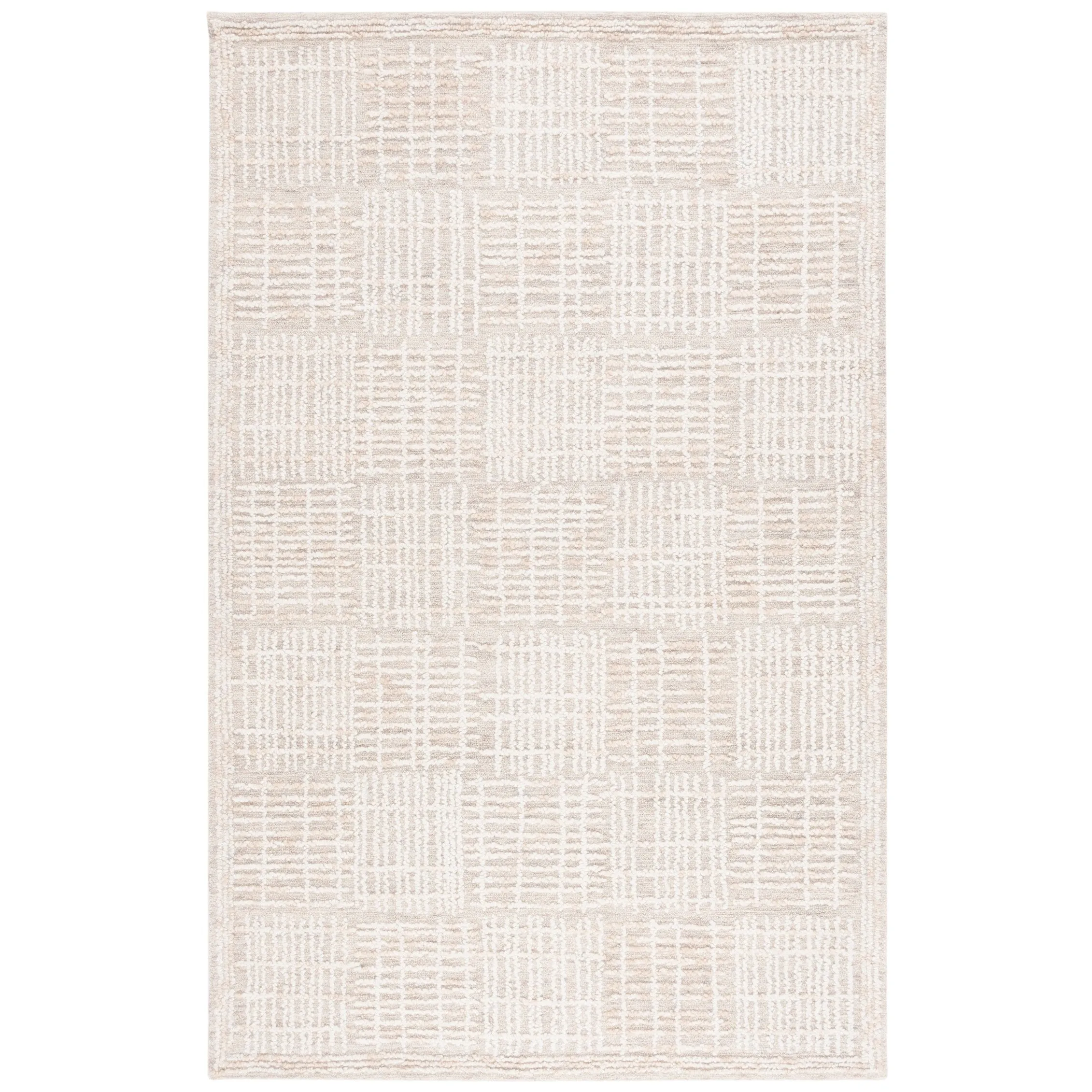 SAFAVIEH Handmade Abstract Anoek Checkered Wool Rug