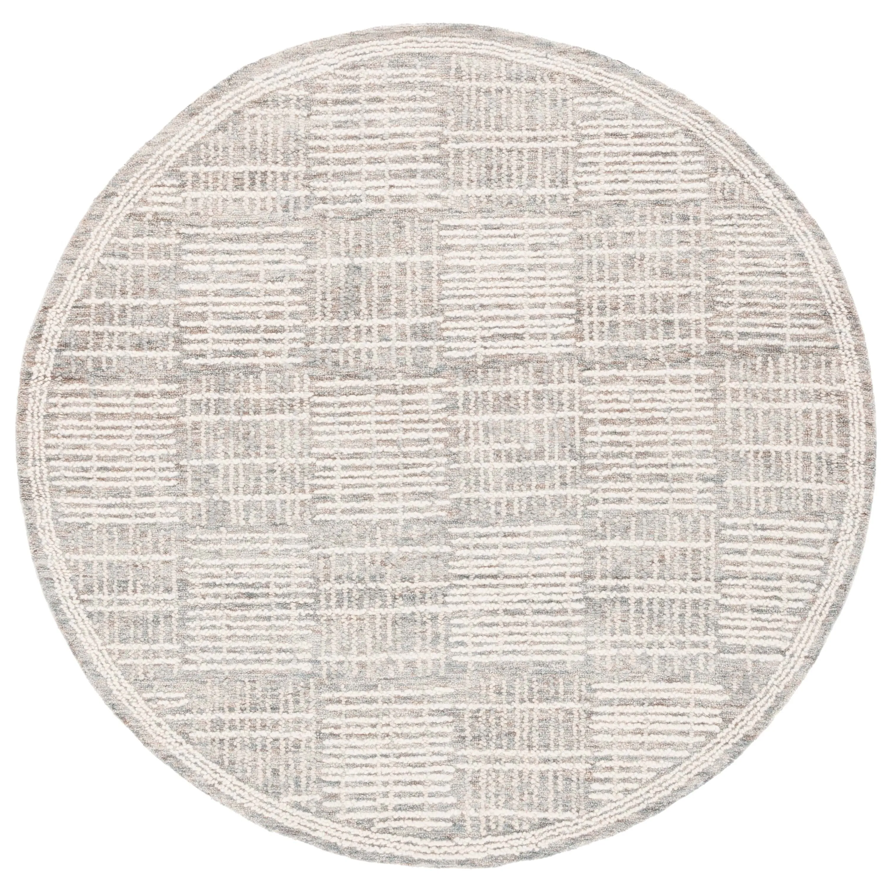 SAFAVIEH Handmade Abstract Anoek Checkered Wool Rug