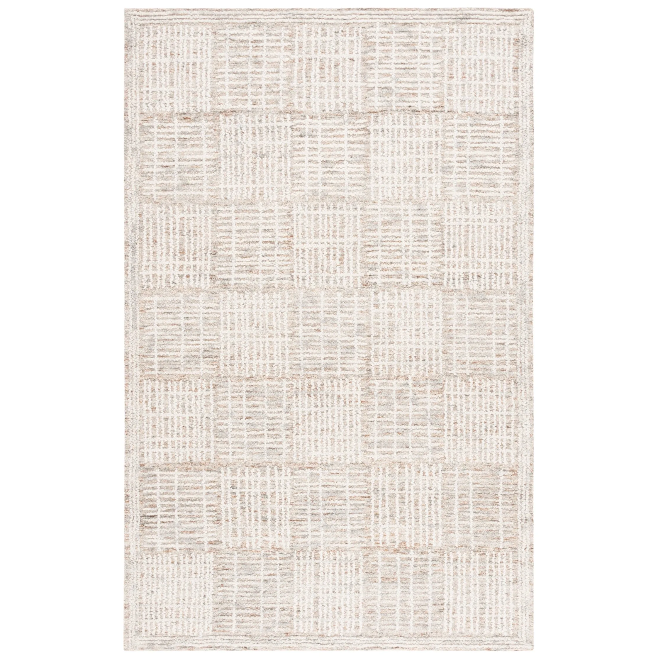 SAFAVIEH Handmade Abstract Anoek Checkered Wool Rug