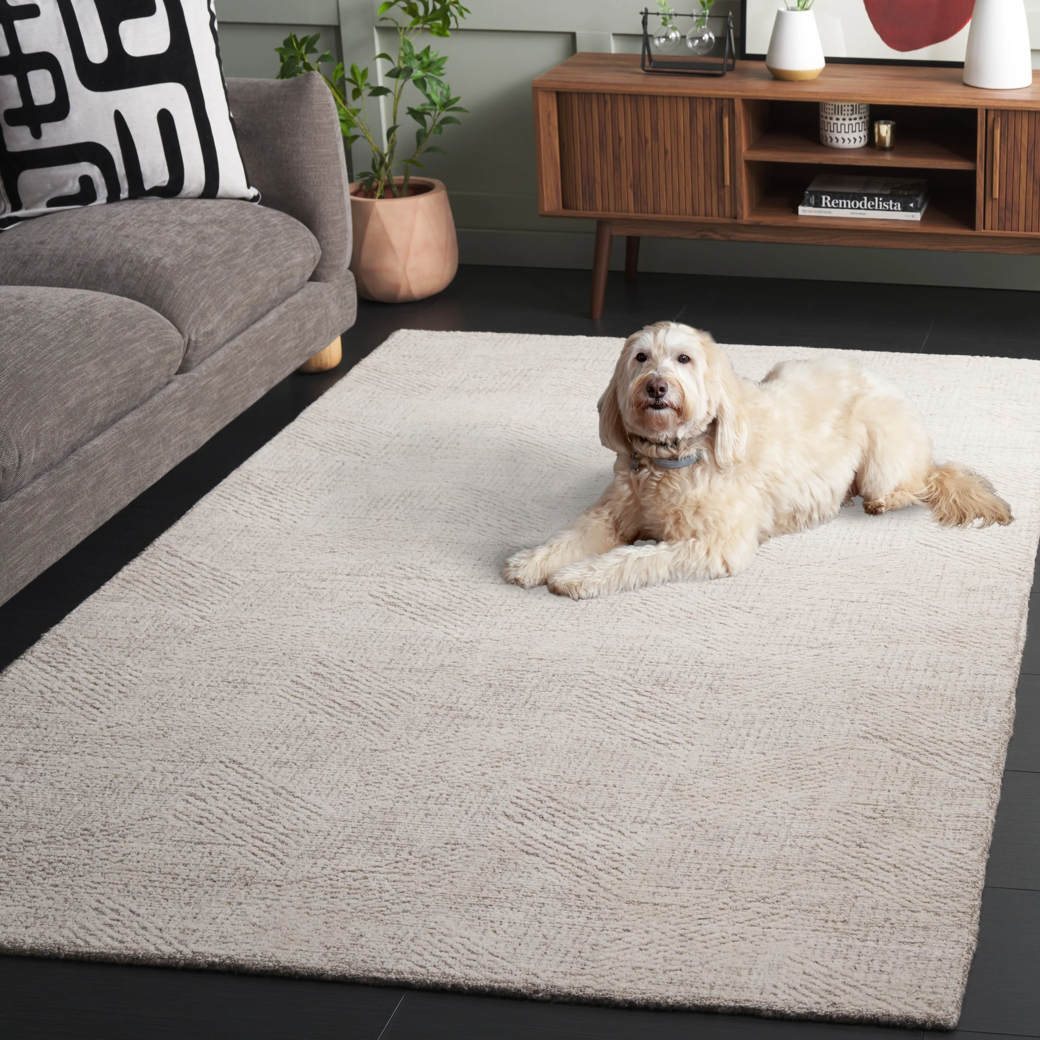 SAFAVIEH Handmade Abstract Arnridur Contemporary Wool Rug