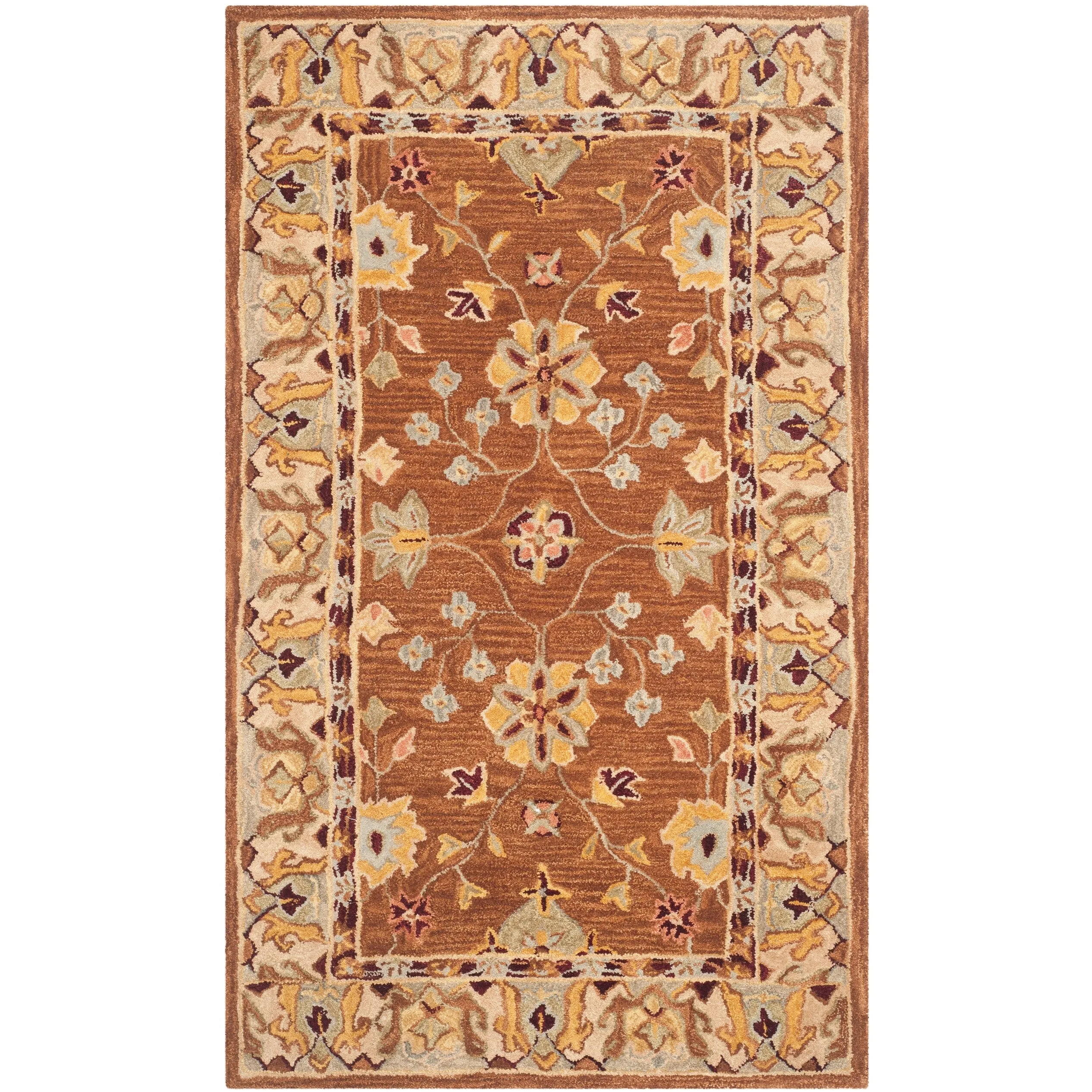 SAFAVIEH Handmade Anatolia Lisann Traditional Oriental Hand-spun Wool Rug