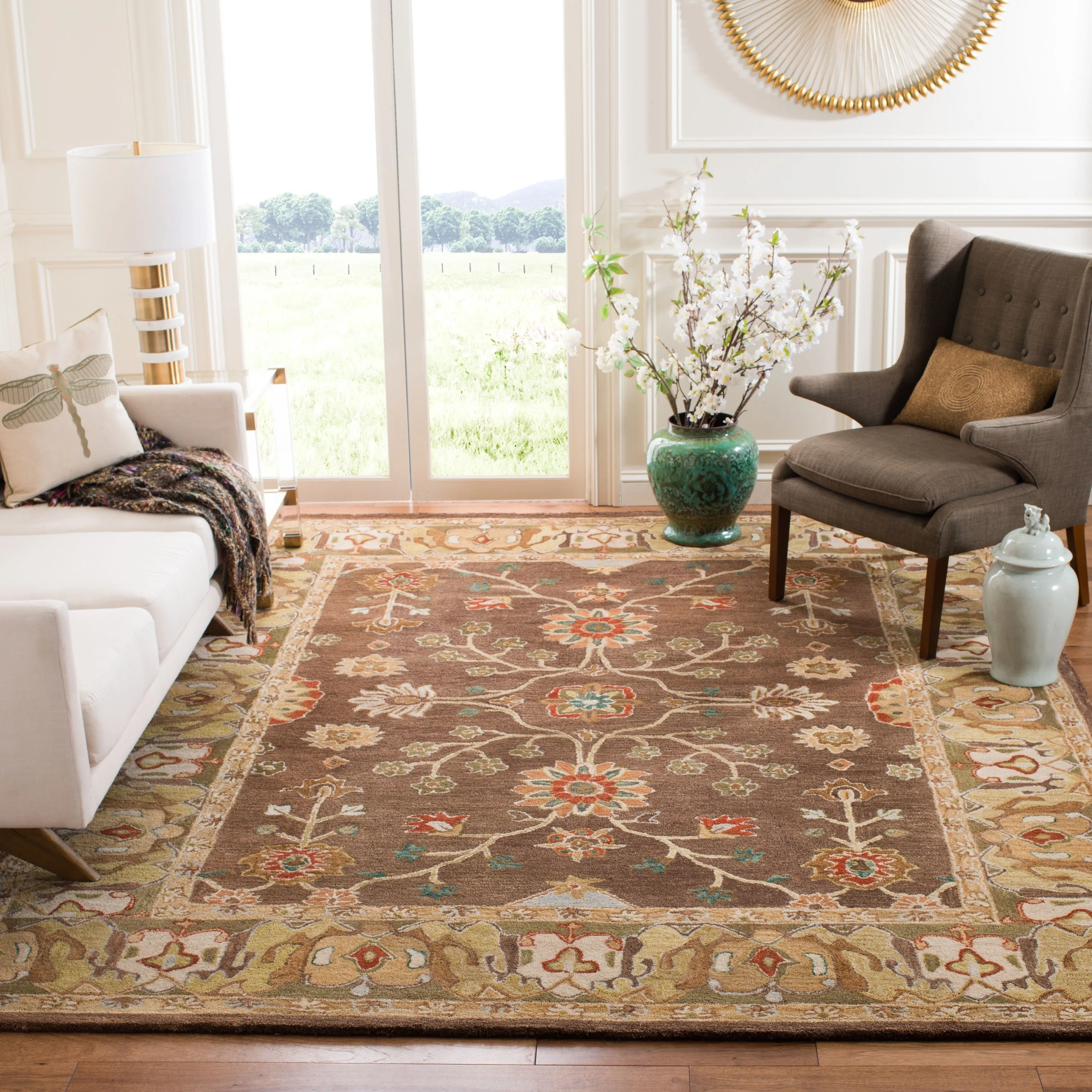 SAFAVIEH Handmade Anatolia Lisann Traditional Oriental Hand-spun Wool Rug