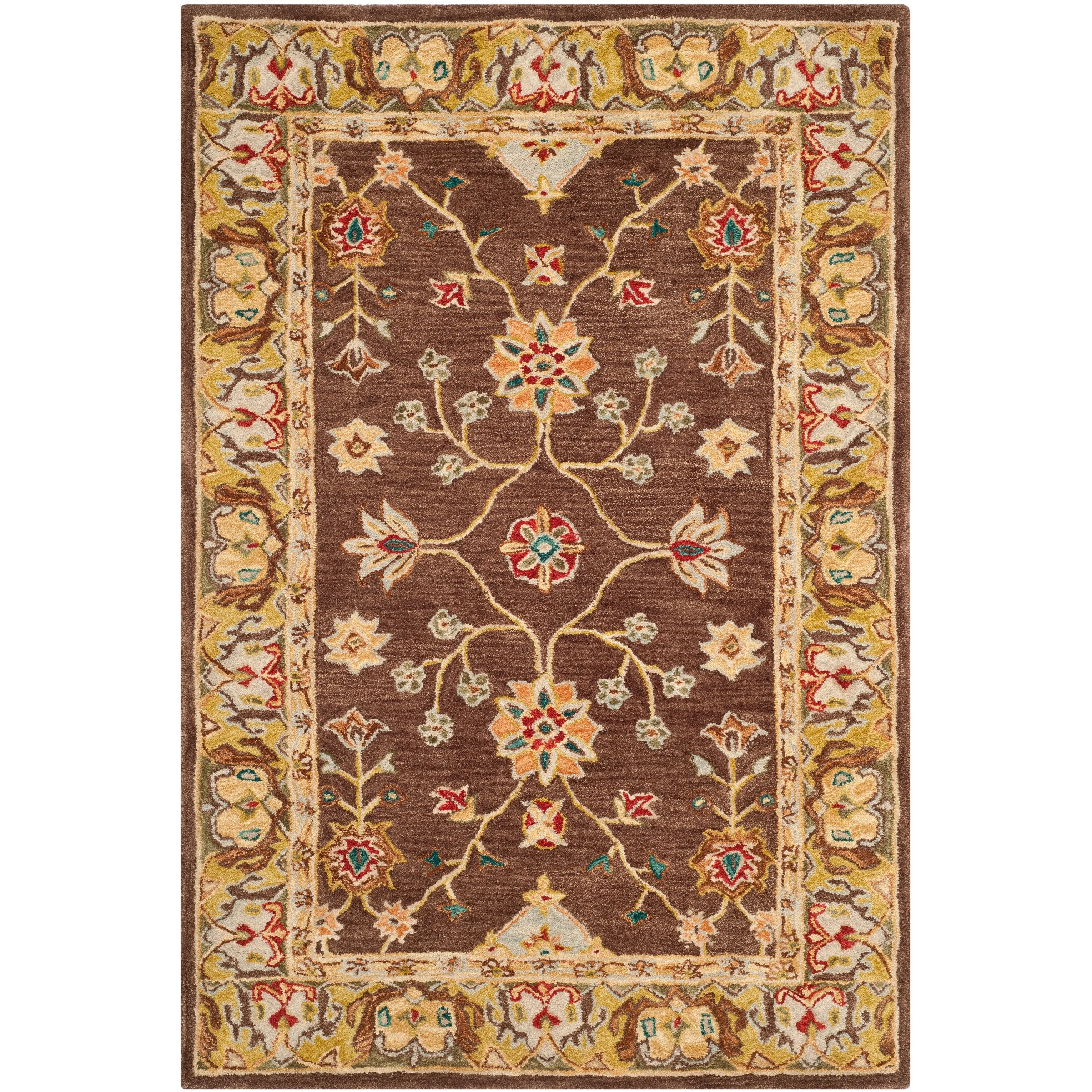 SAFAVIEH Handmade Anatolia Lisann Traditional Oriental Hand-spun Wool Rug