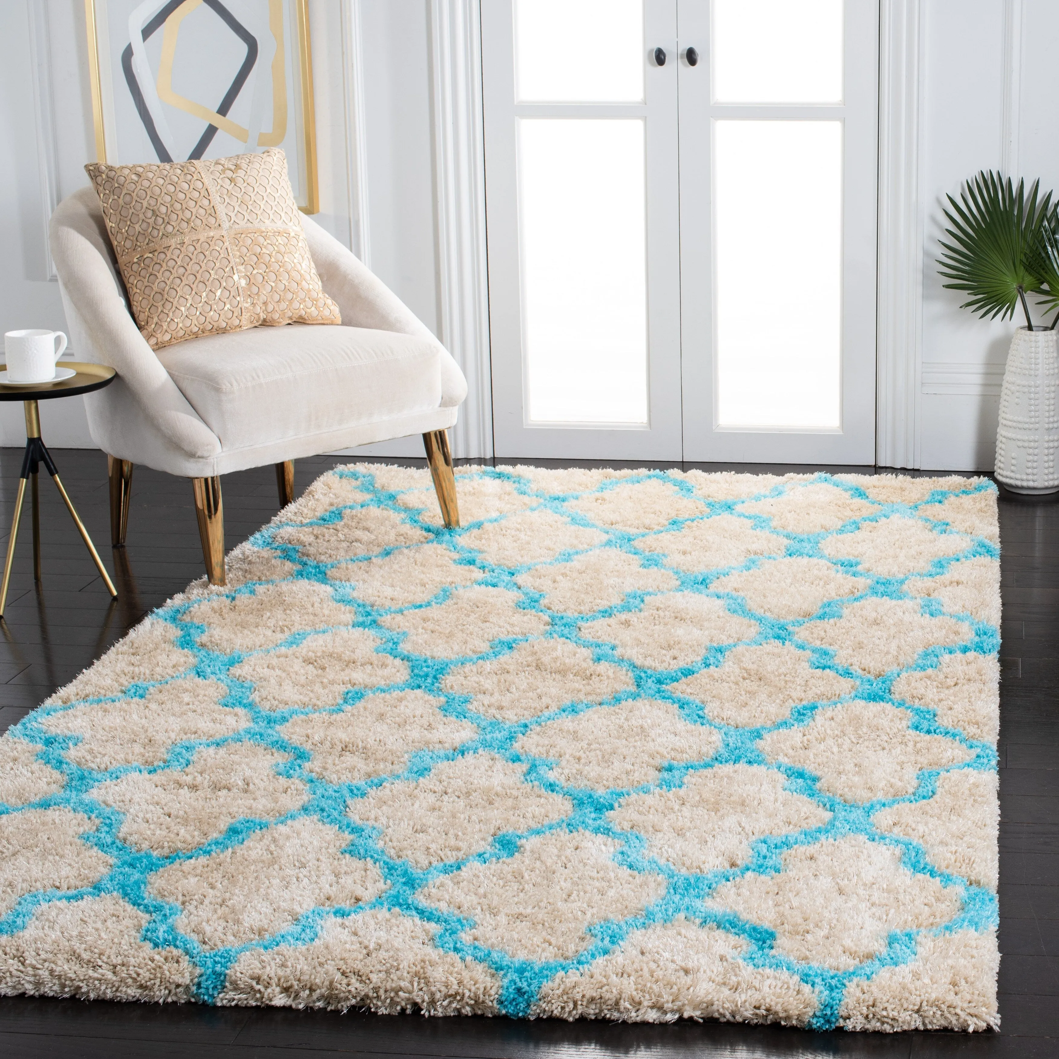 SAFAVIEH Handmade Barcelona Shag Kiyo Polyester Rug