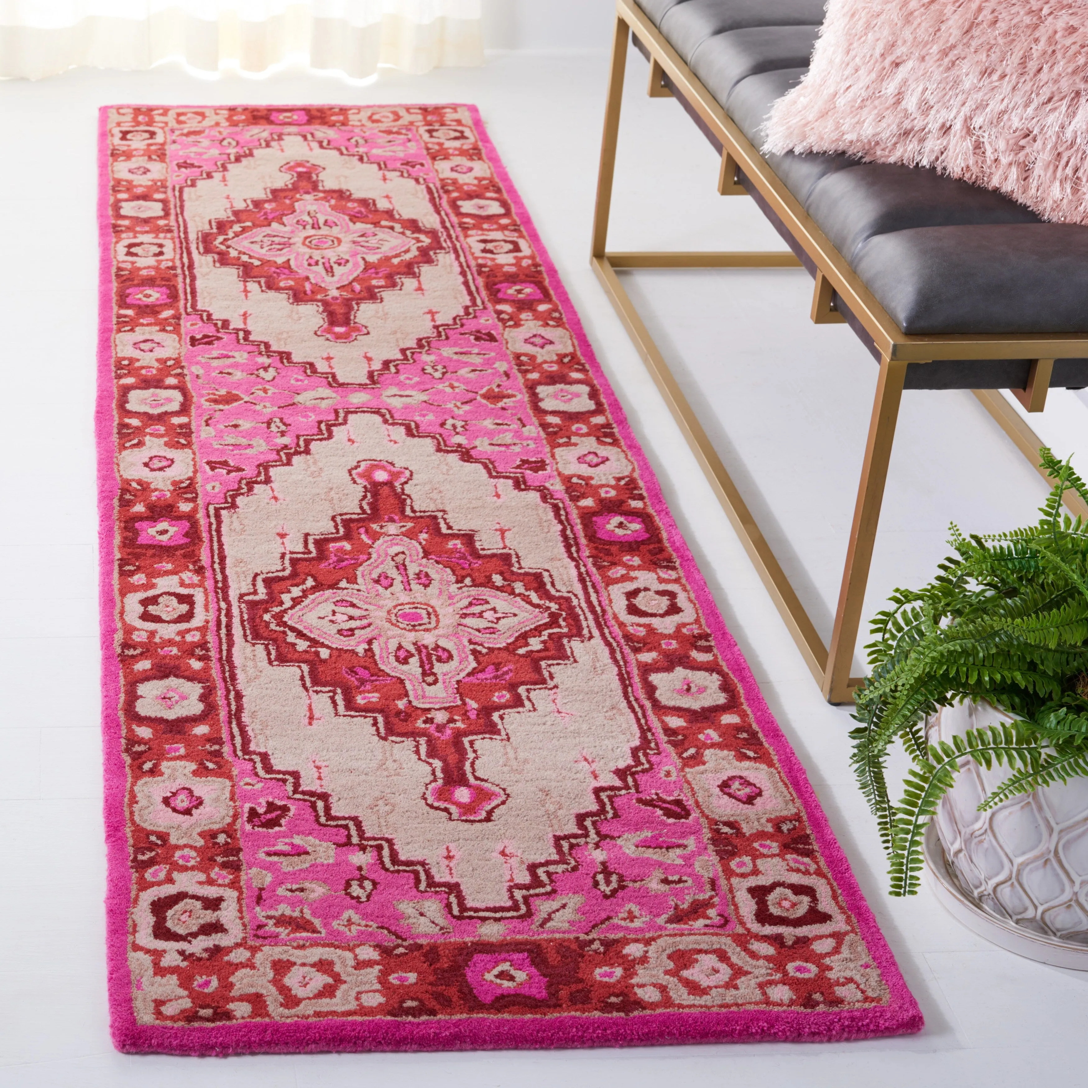 SAFAVIEH Handmade Bellagio Zyrafete Modern Oriental Wool Rug