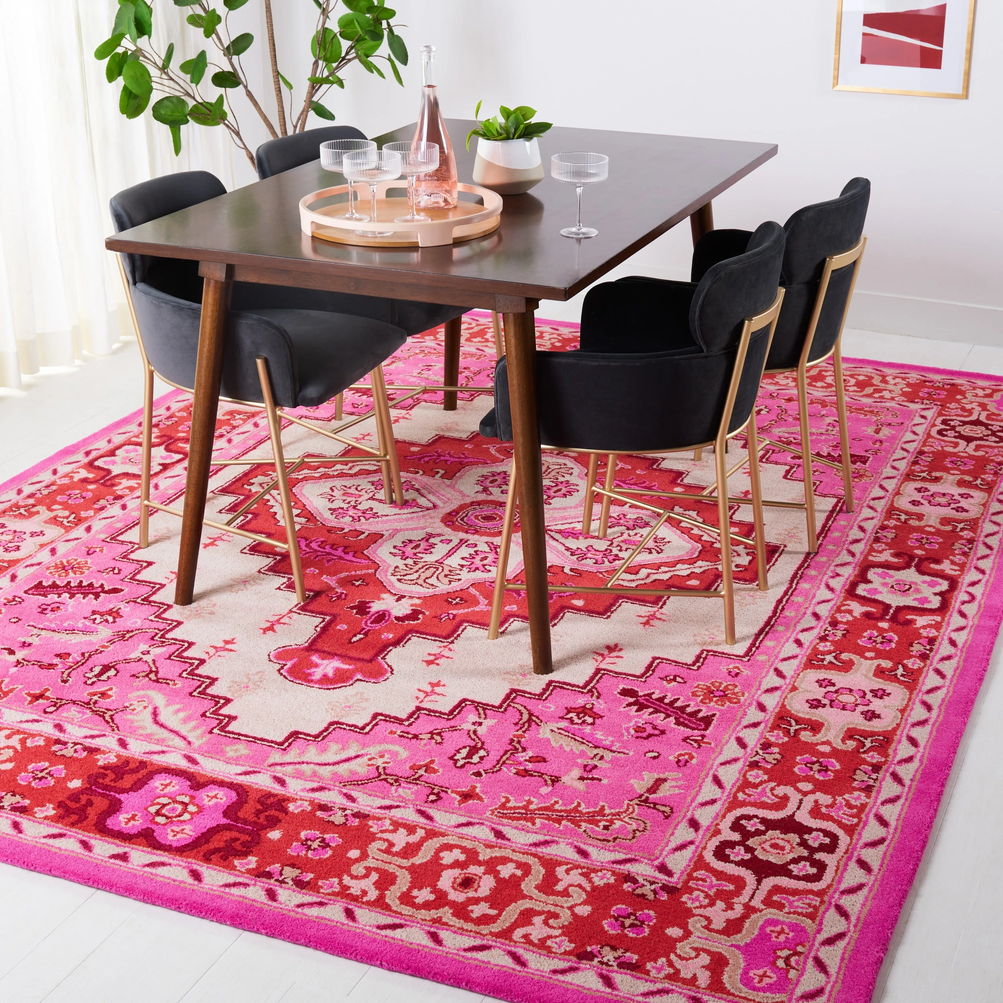 SAFAVIEH Handmade Bellagio Zyrafete Modern Oriental Wool Rug