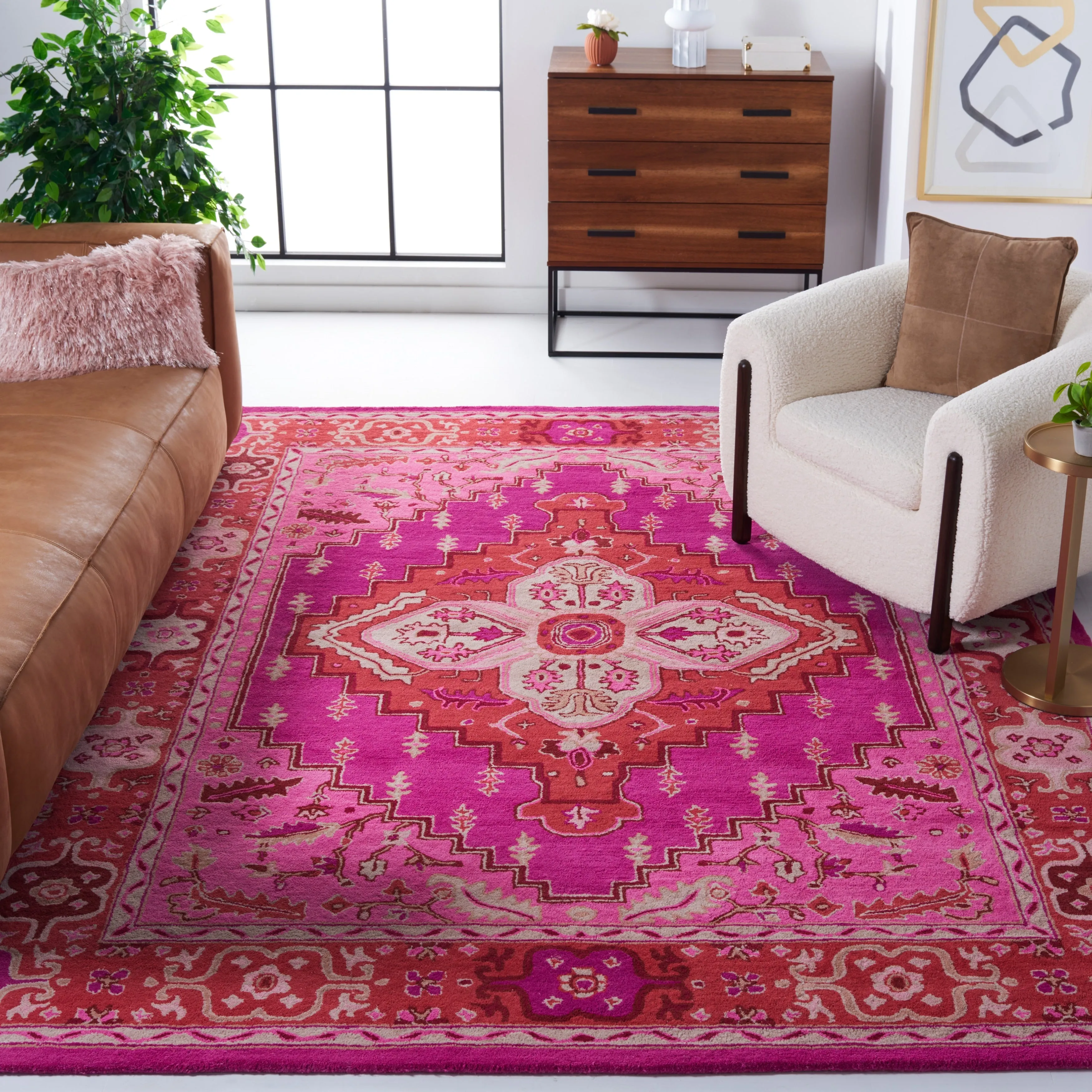 SAFAVIEH Handmade Bellagio Zyrafete Modern Oriental Wool Rug