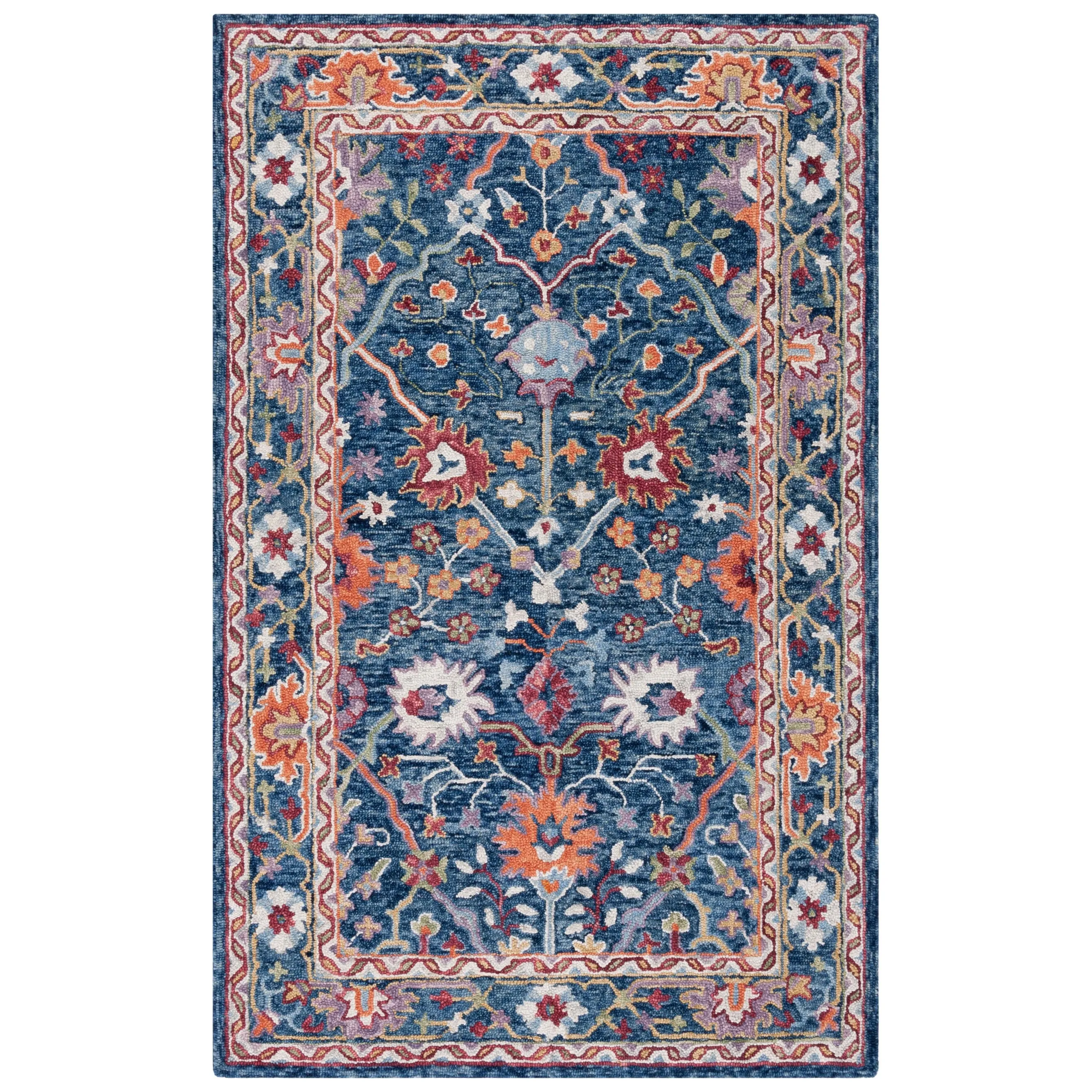 SAFAVIEH Handmade Blossom Elettra French Country Wool Rug