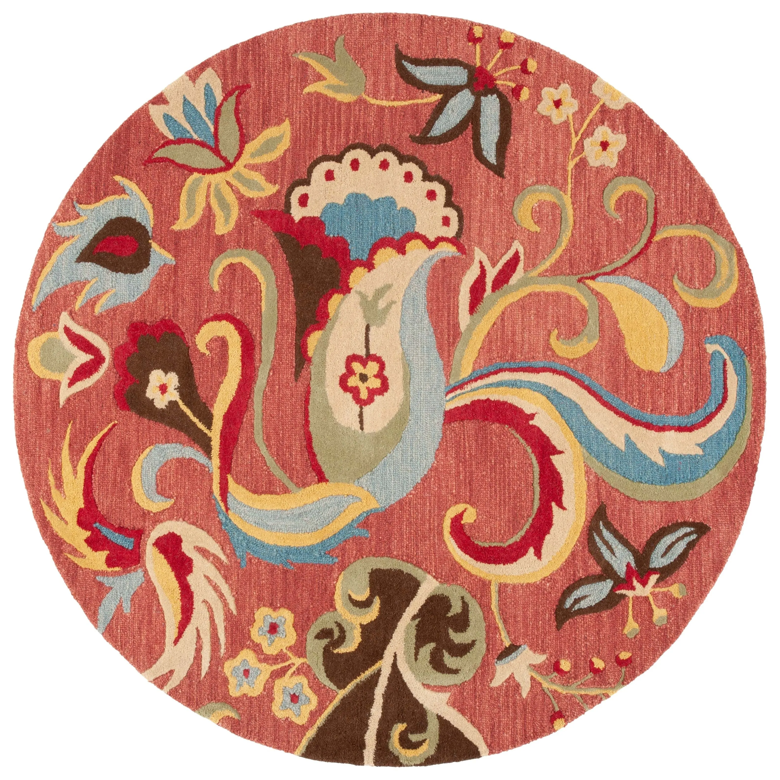SAFAVIEH Handmade Blossom Frouwktje Modern Floral Wool Rug