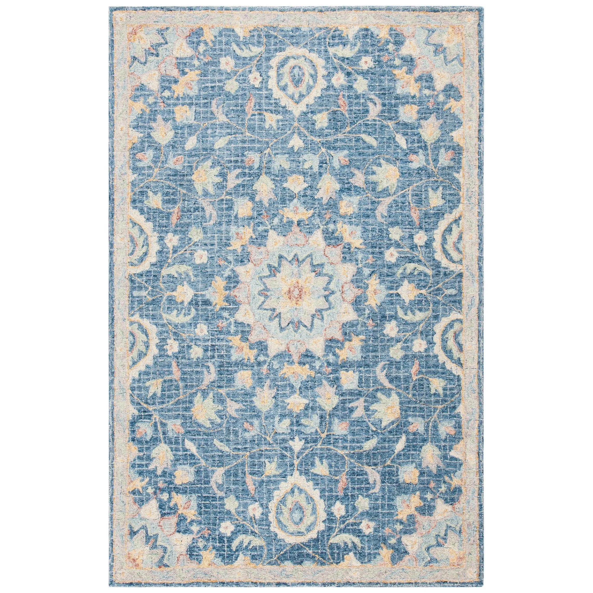 SAFAVIEH Handmade Blossom Gliceria Modern Floral Wool Rug