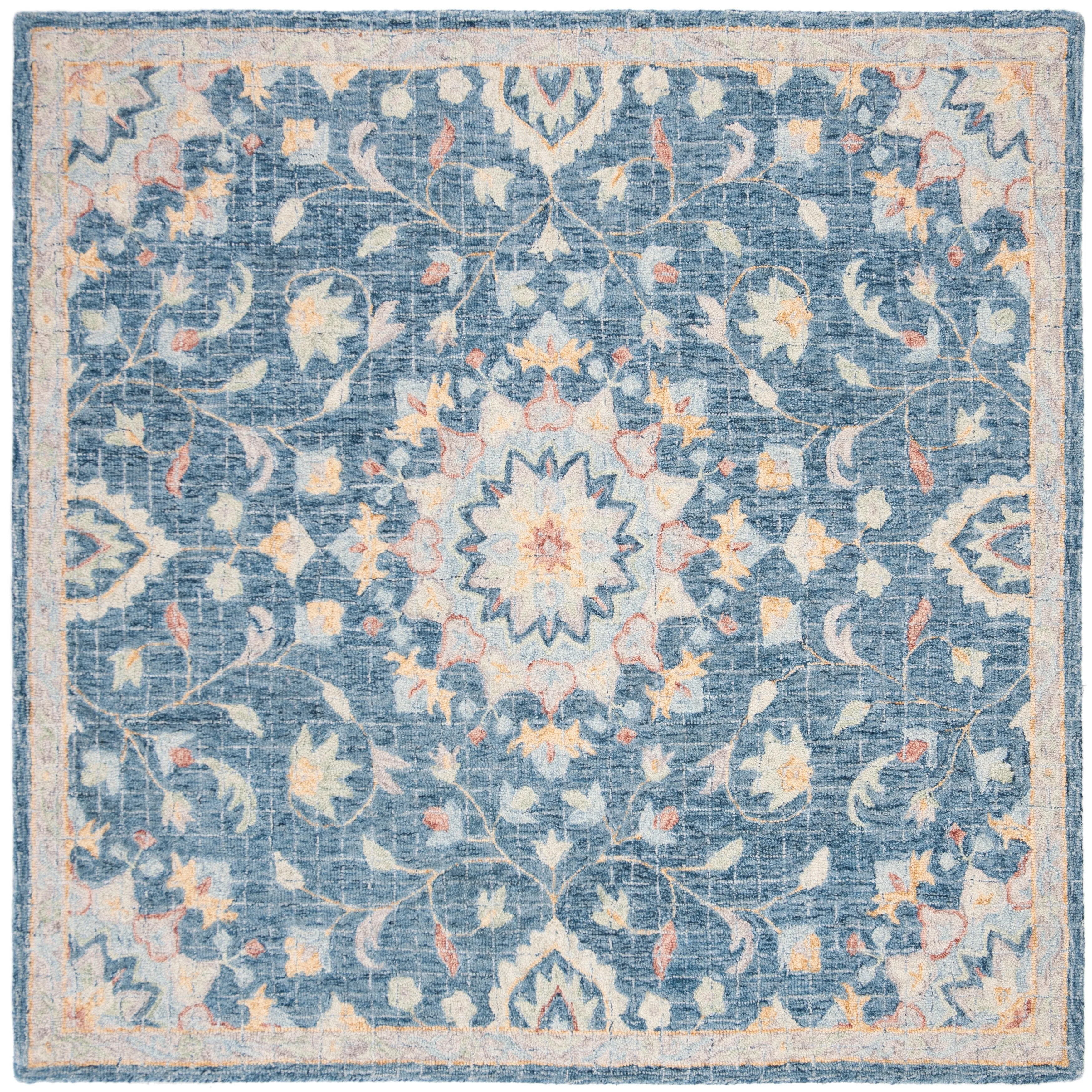 SAFAVIEH Handmade Blossom Gliceria Modern Floral Wool Rug