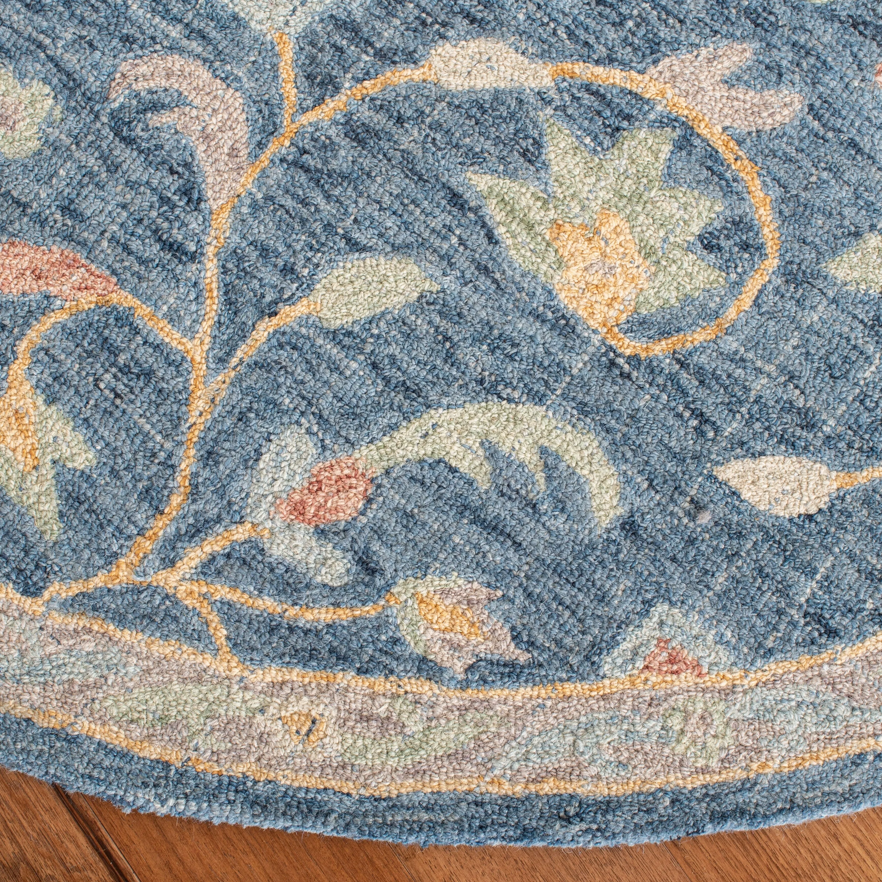 SAFAVIEH Handmade Blossom Gliceria Modern Floral Wool Rug