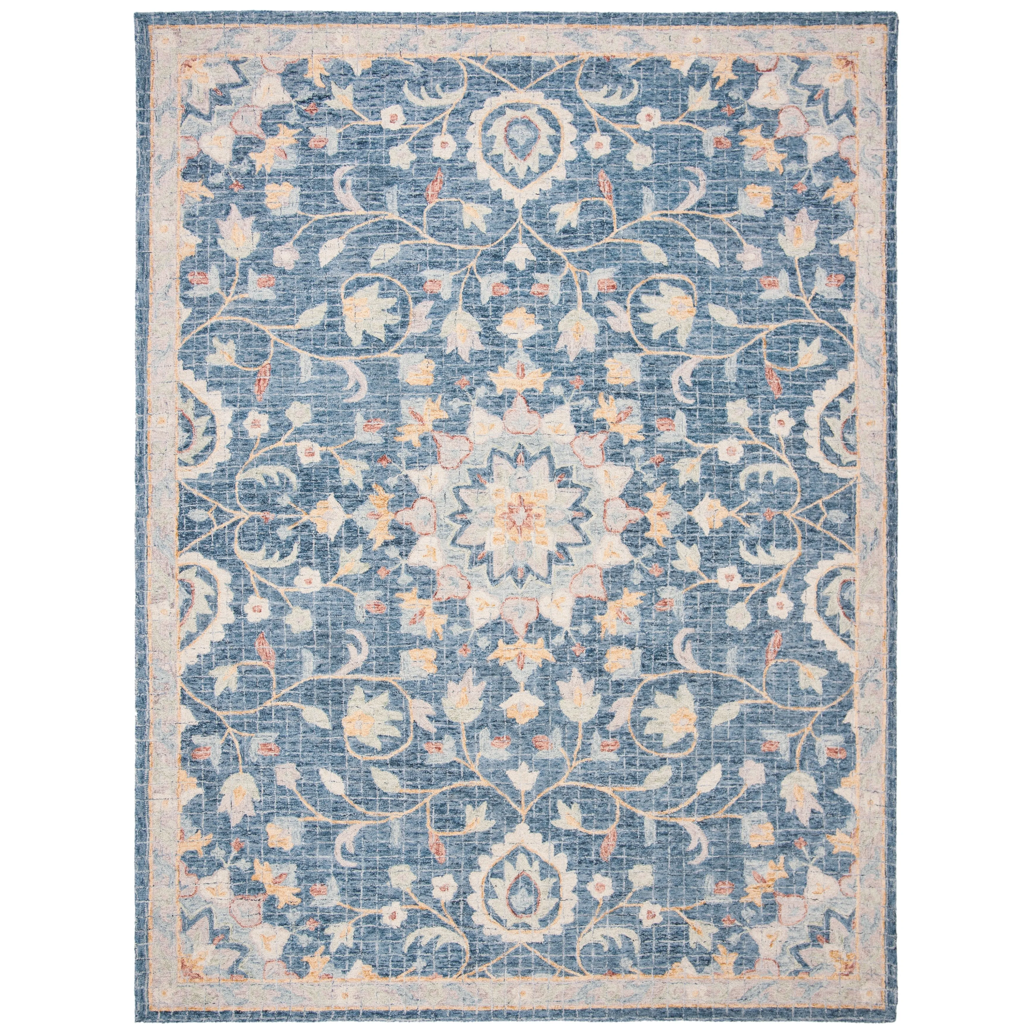 SAFAVIEH Handmade Blossom Gliceria Modern Floral Wool Rug
