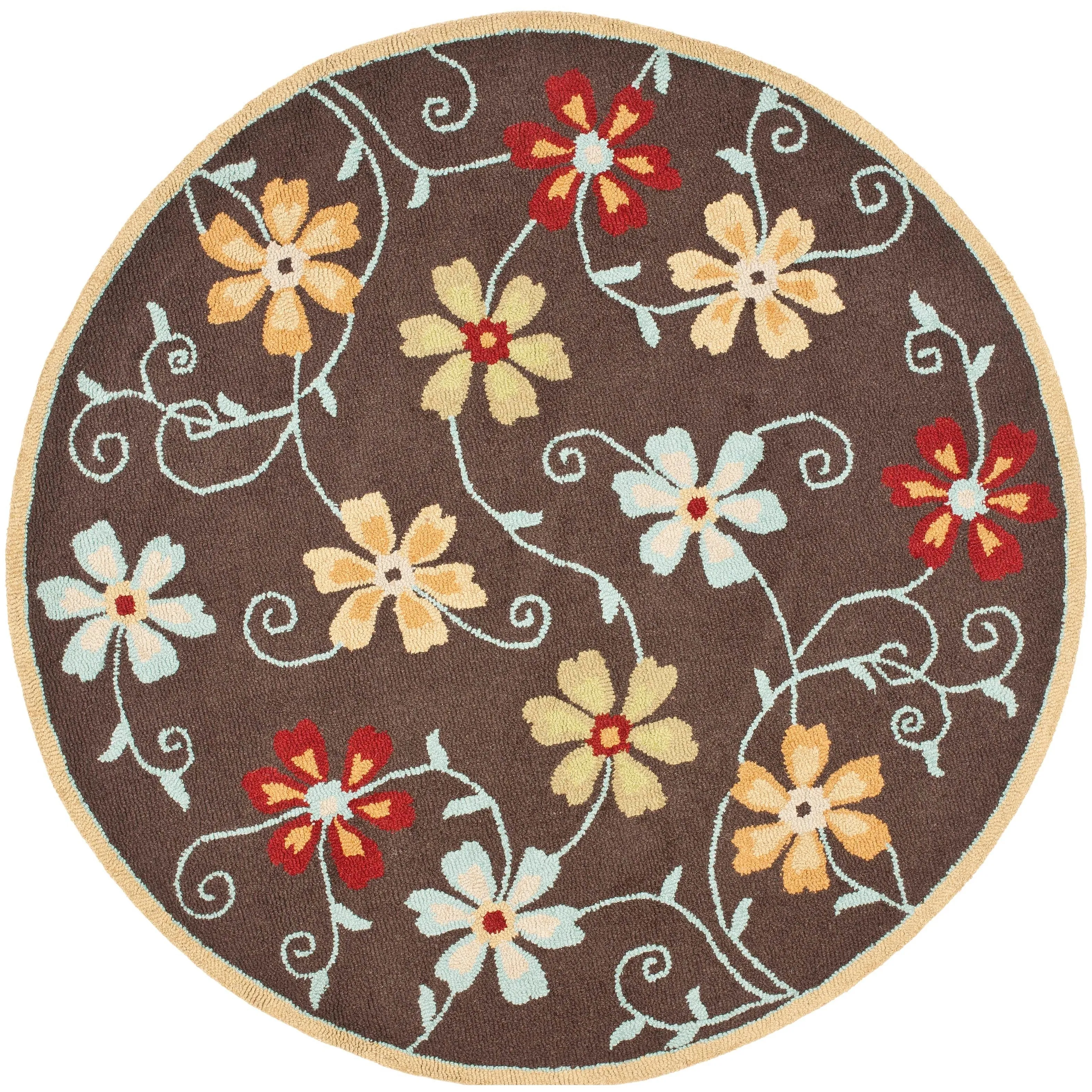 SAFAVIEH Handmade Blossom Jayasri Modern Floral Wool Rug