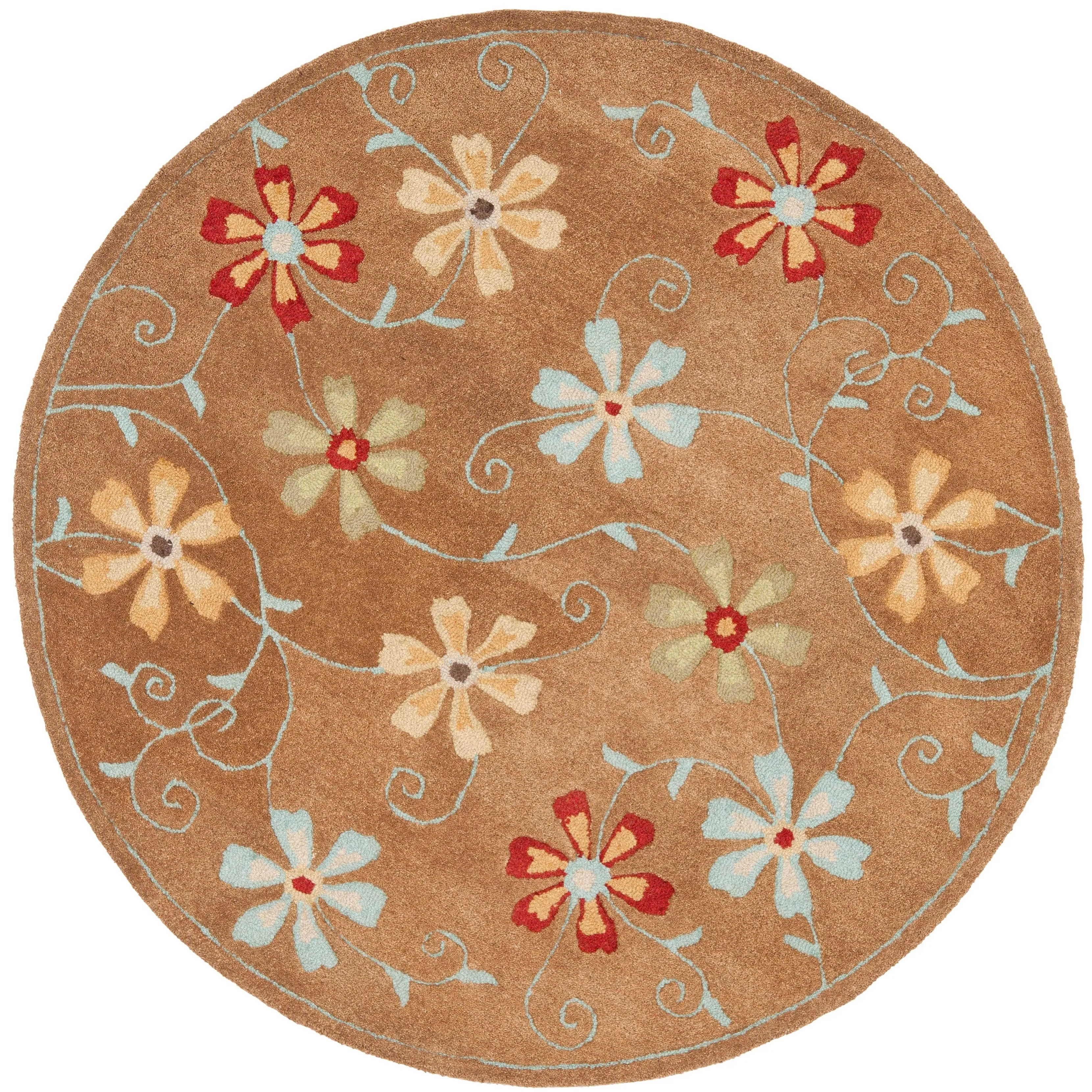 SAFAVIEH Handmade Blossom Jayasri Modern Floral Wool Rug