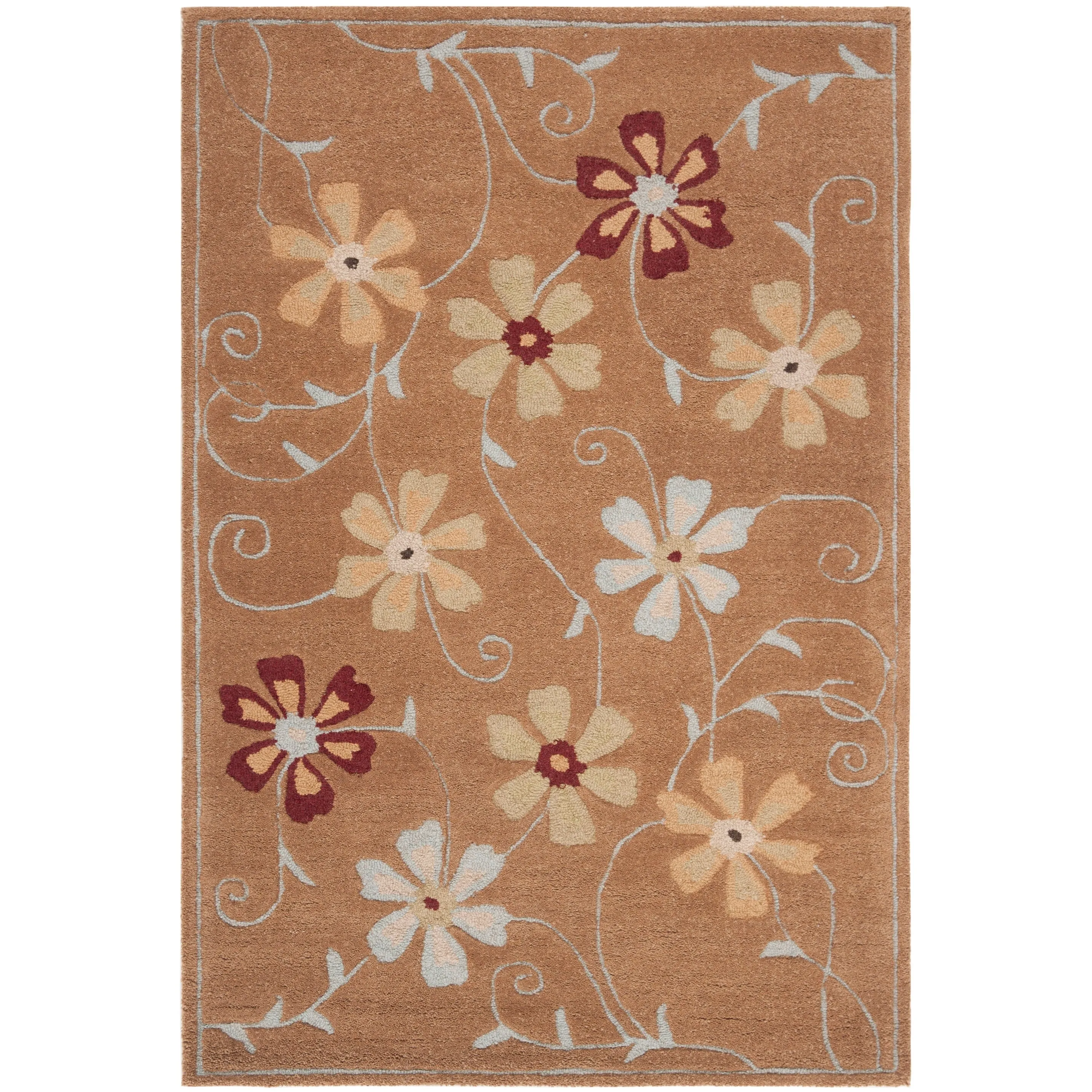 SAFAVIEH Handmade Blossom Jayasri Modern Floral Wool Rug