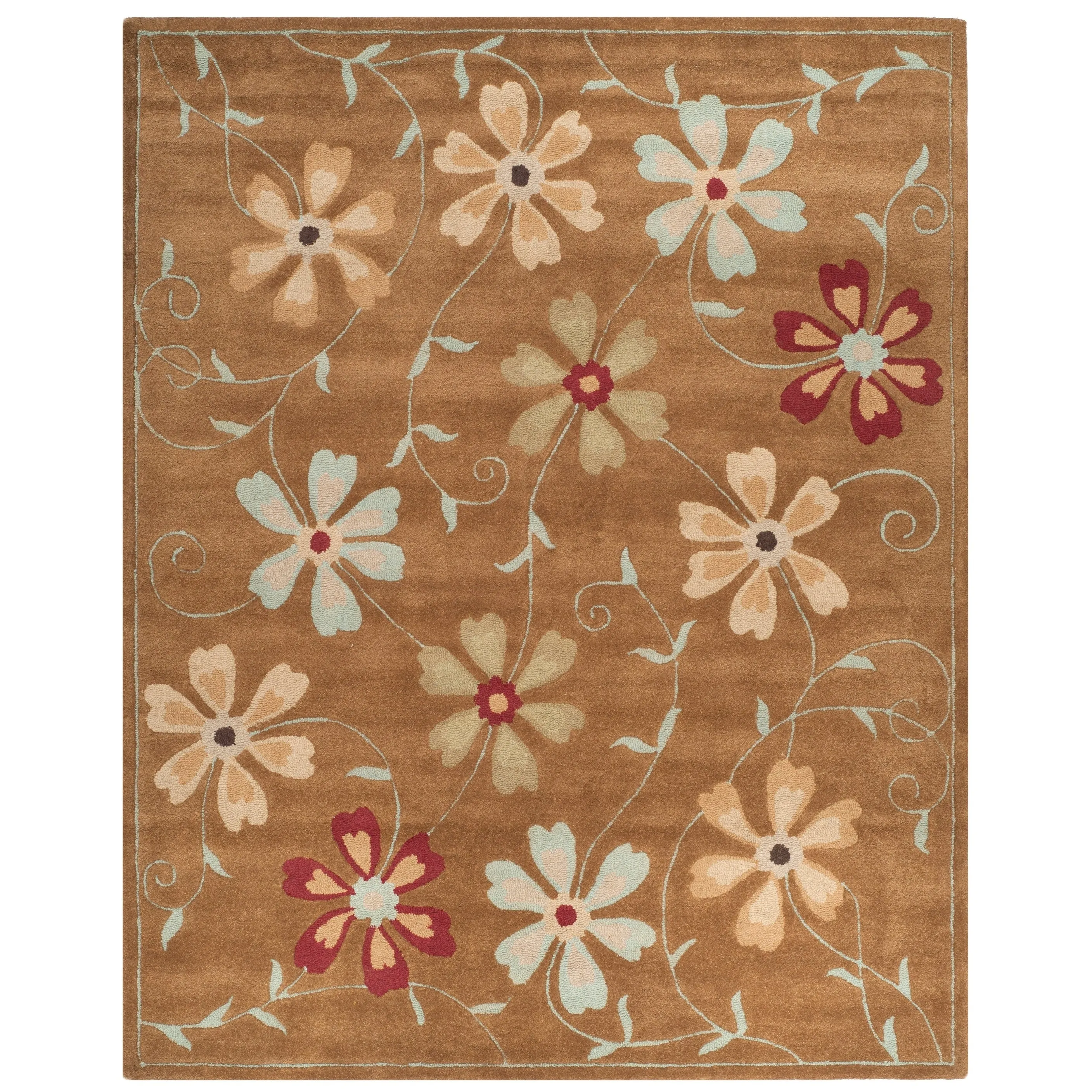 SAFAVIEH Handmade Blossom Jayasri Modern Floral Wool Rug