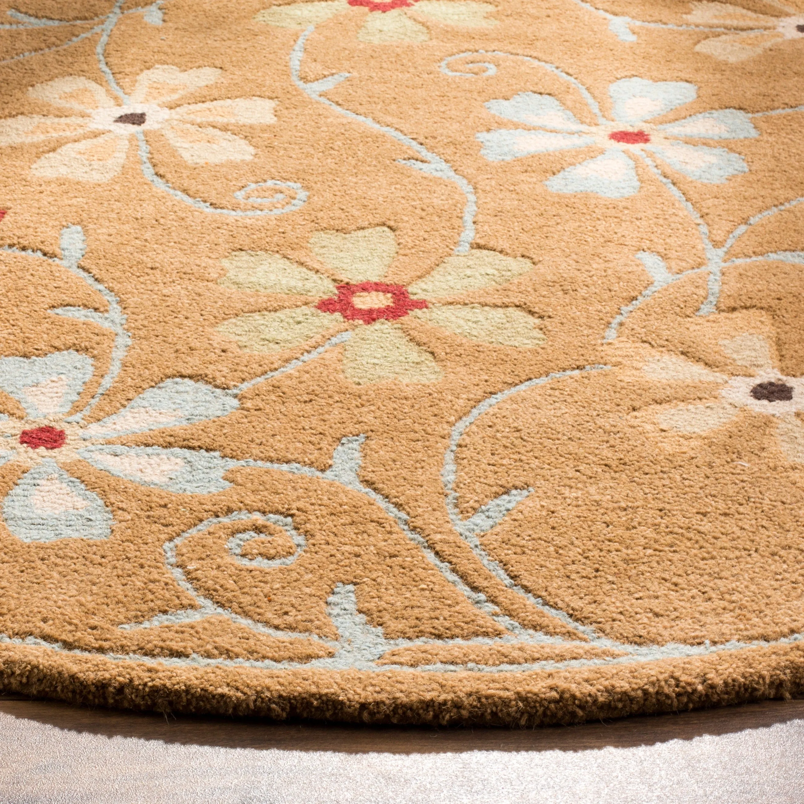 SAFAVIEH Handmade Blossom Jayasri Modern Floral Wool Rug