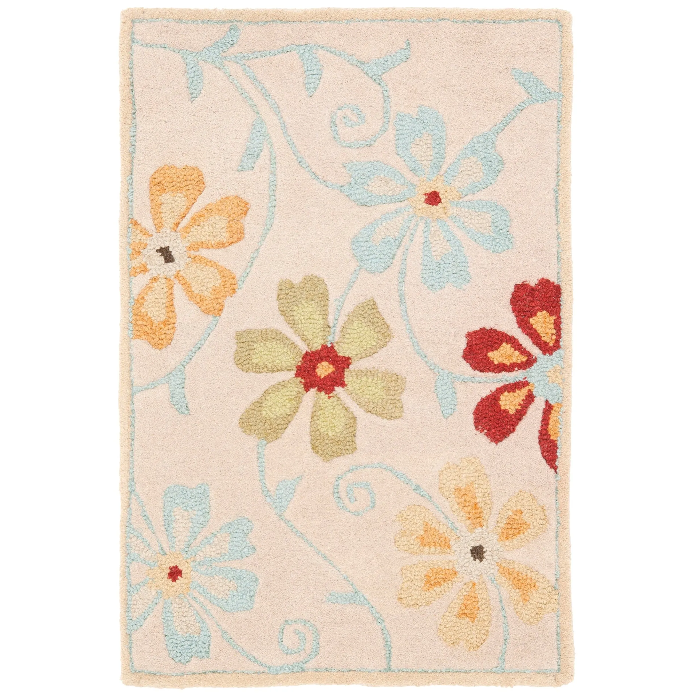 SAFAVIEH Handmade Blossom Jayasri Modern Floral Wool Rug
