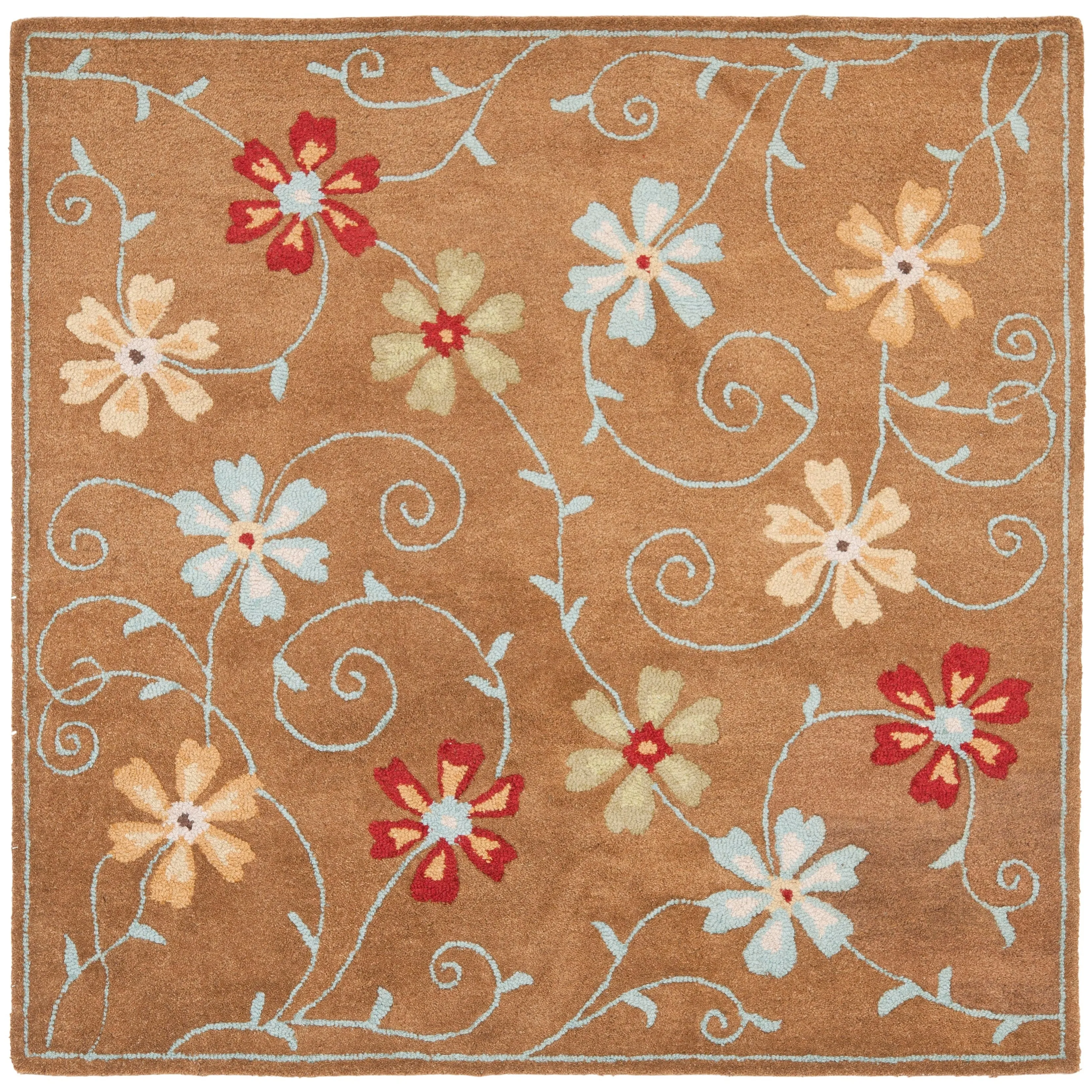 SAFAVIEH Handmade Blossom Jayasri Modern Floral Wool Rug