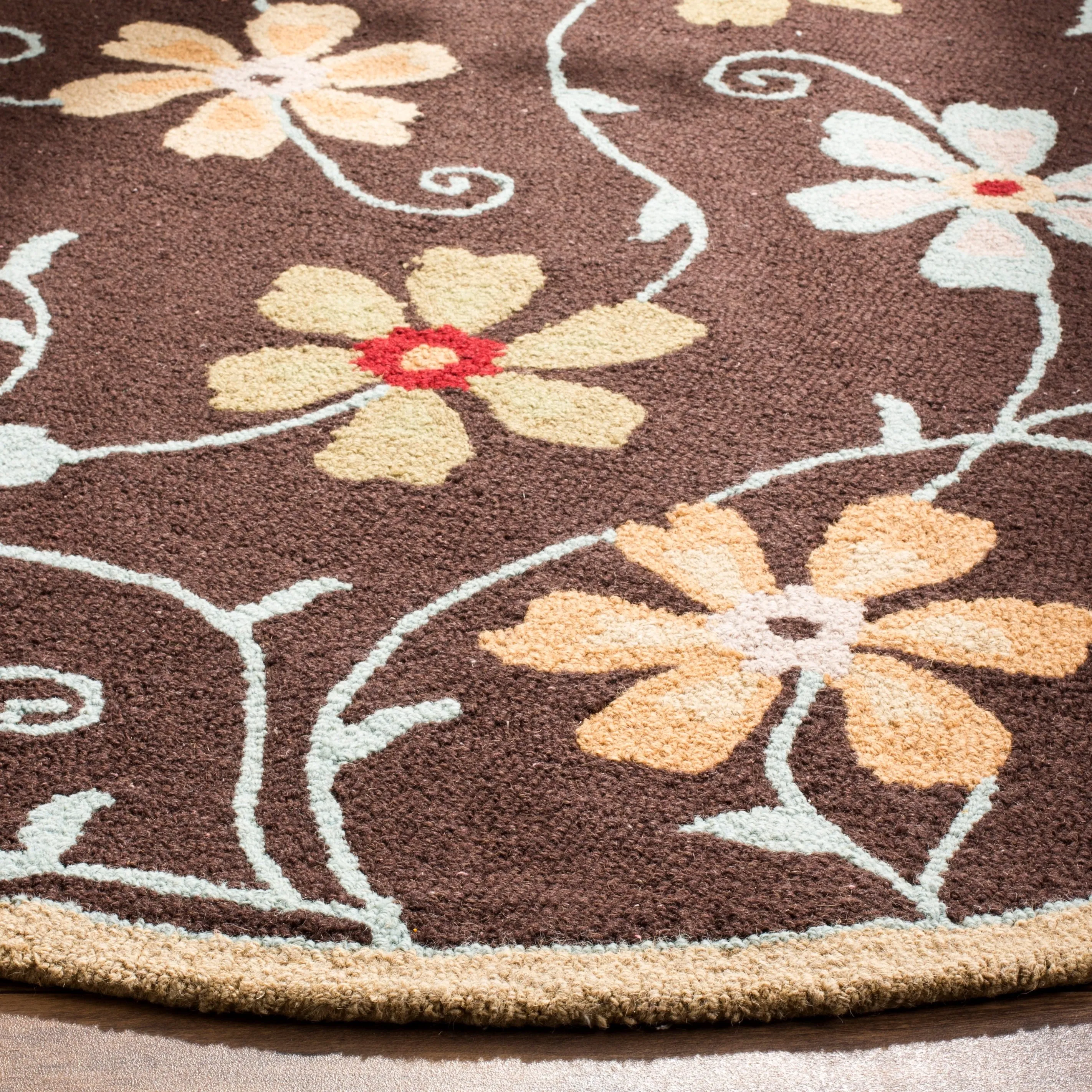 SAFAVIEH Handmade Blossom Jayasri Modern Floral Wool Rug