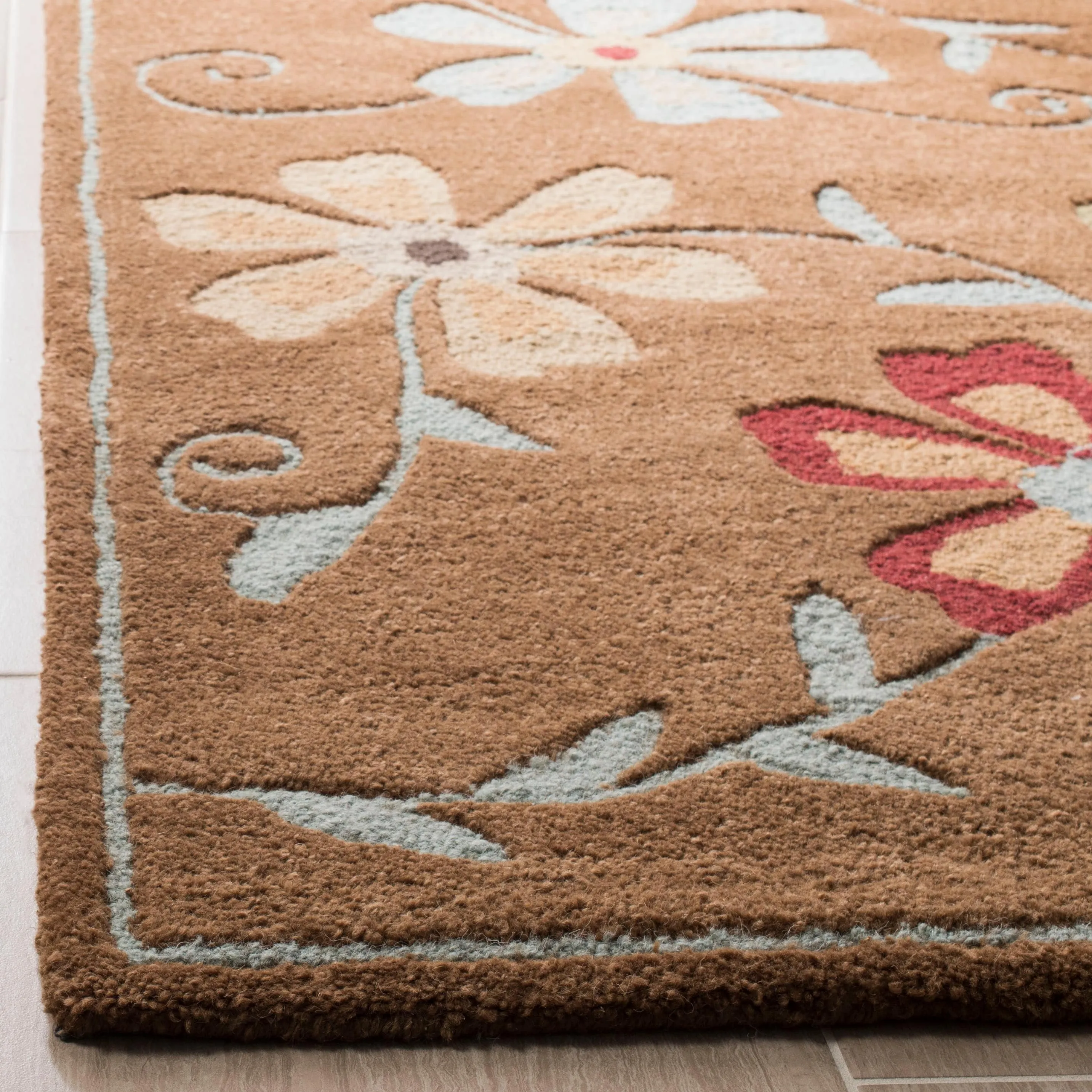 SAFAVIEH Handmade Blossom Jayasri Modern Floral Wool Rug