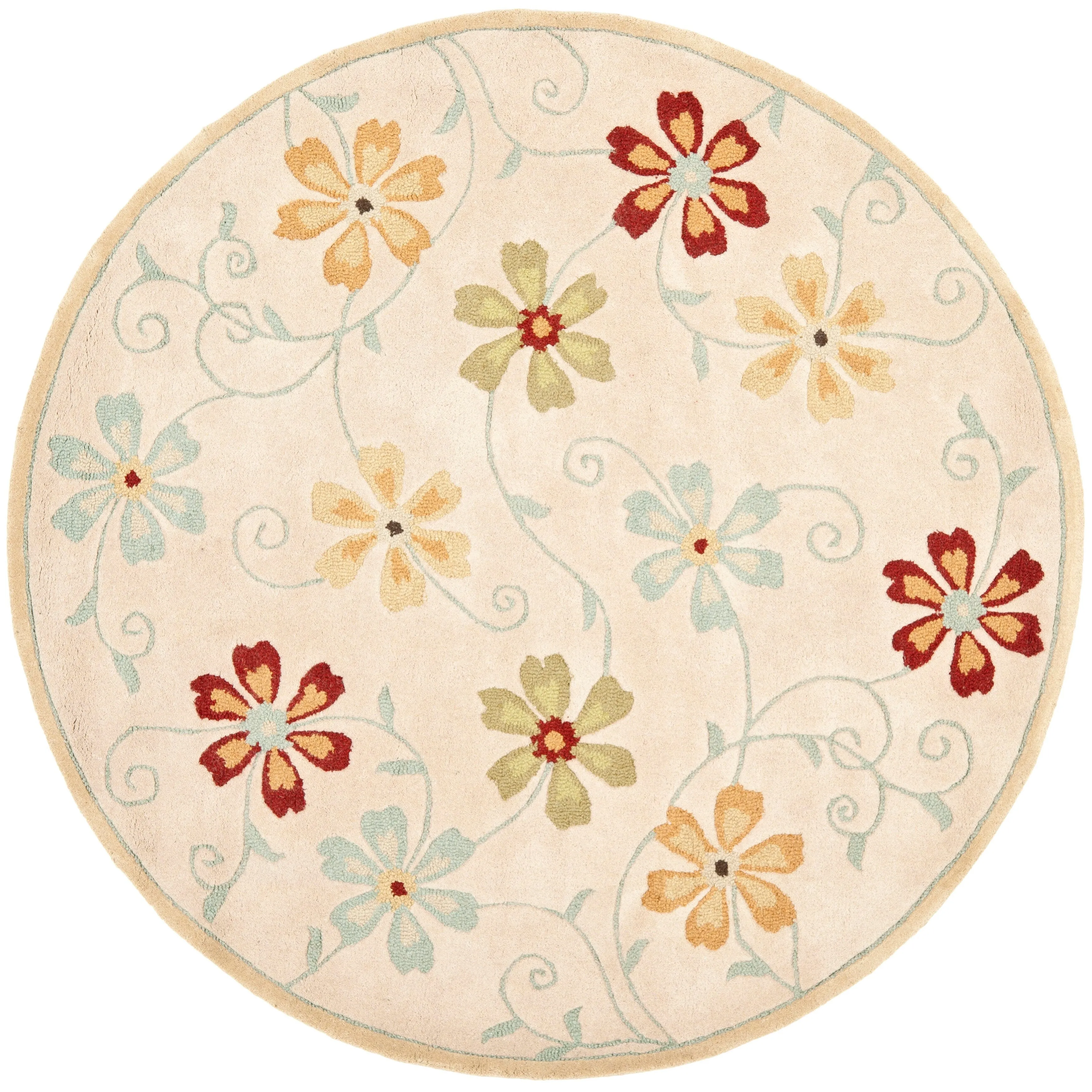 SAFAVIEH Handmade Blossom Jayasri Modern Floral Wool Rug
