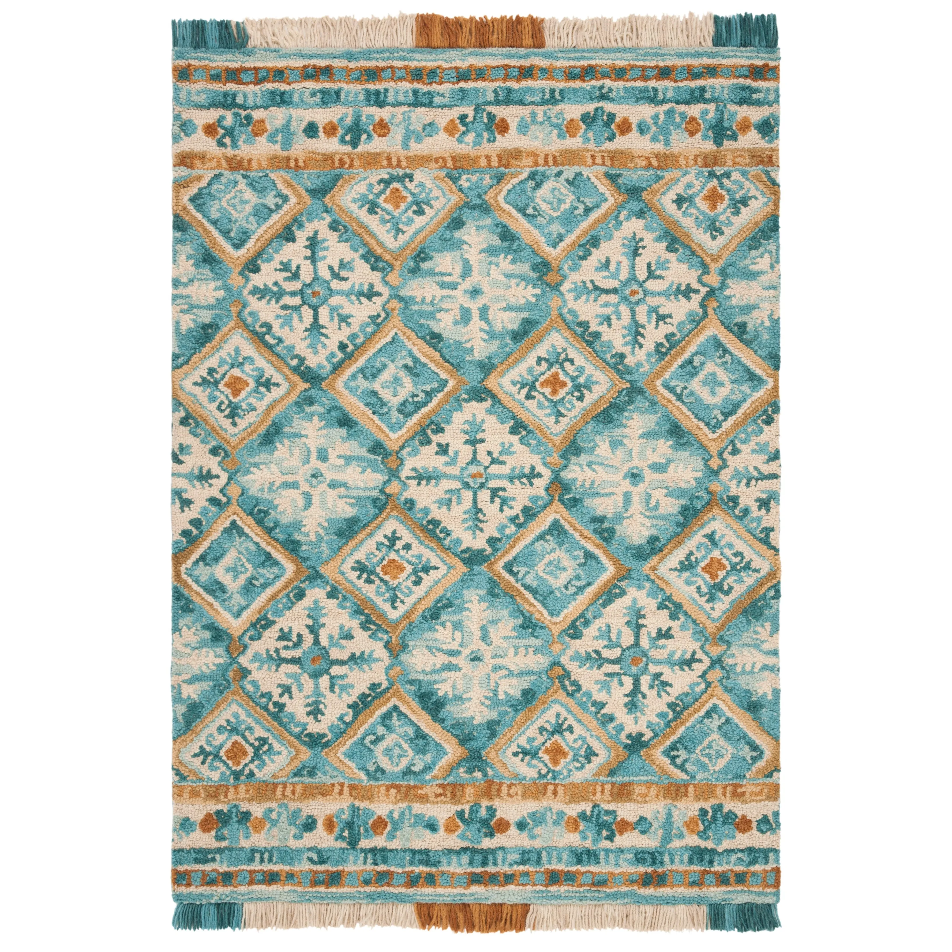 SAFAVIEH Handmade Blossom Kokoro Modern Floral Wool Rug