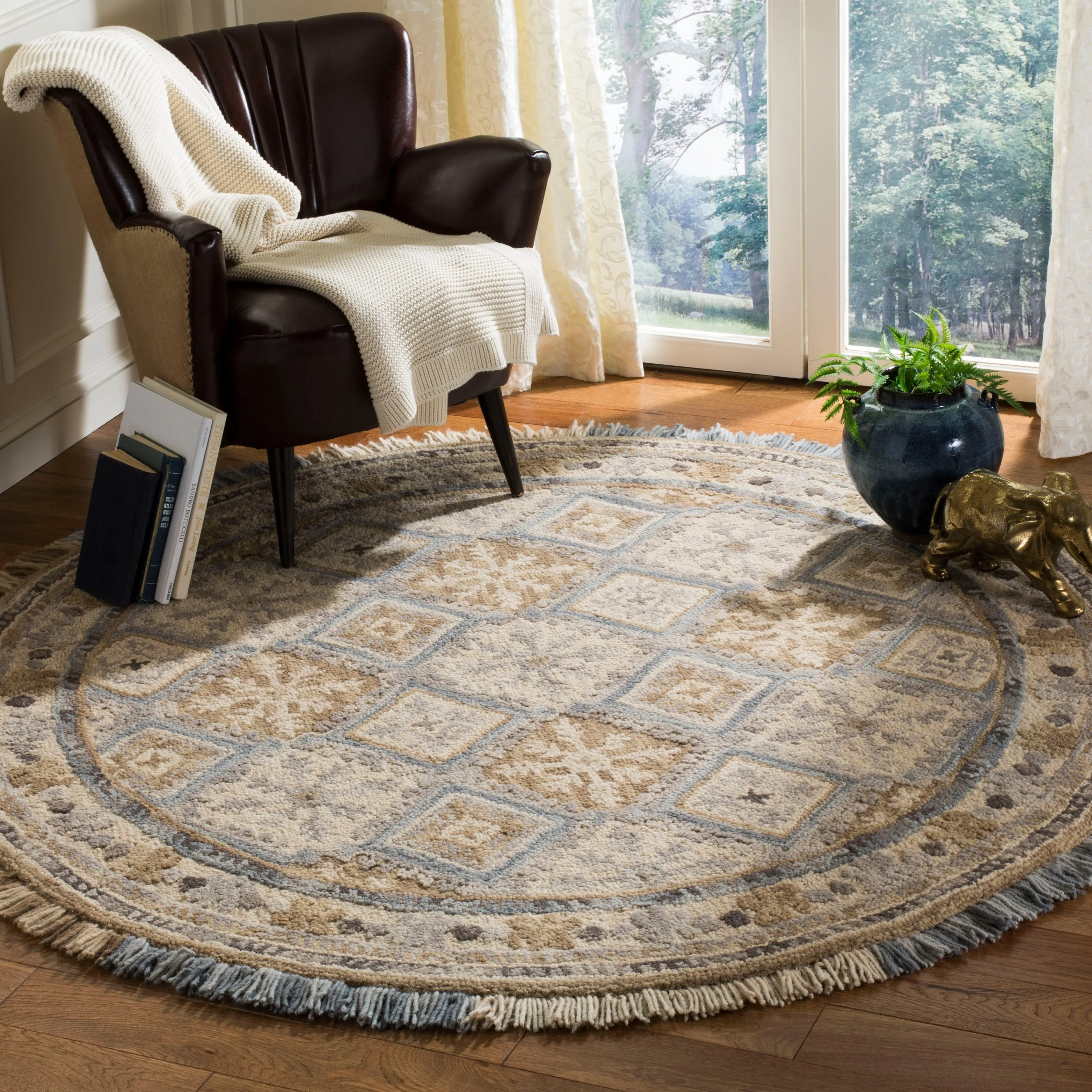 SAFAVIEH Handmade Blossom Kokoro Modern Floral Wool Rug