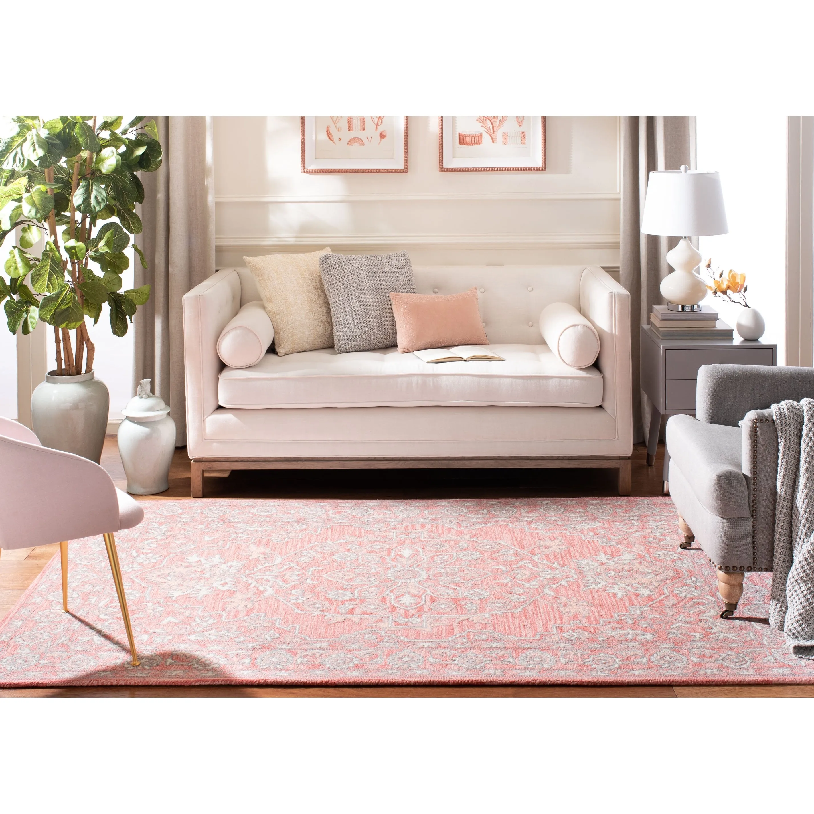 SAFAVIEH Handmade Blossom Maaret Modern Floral Wool Rug