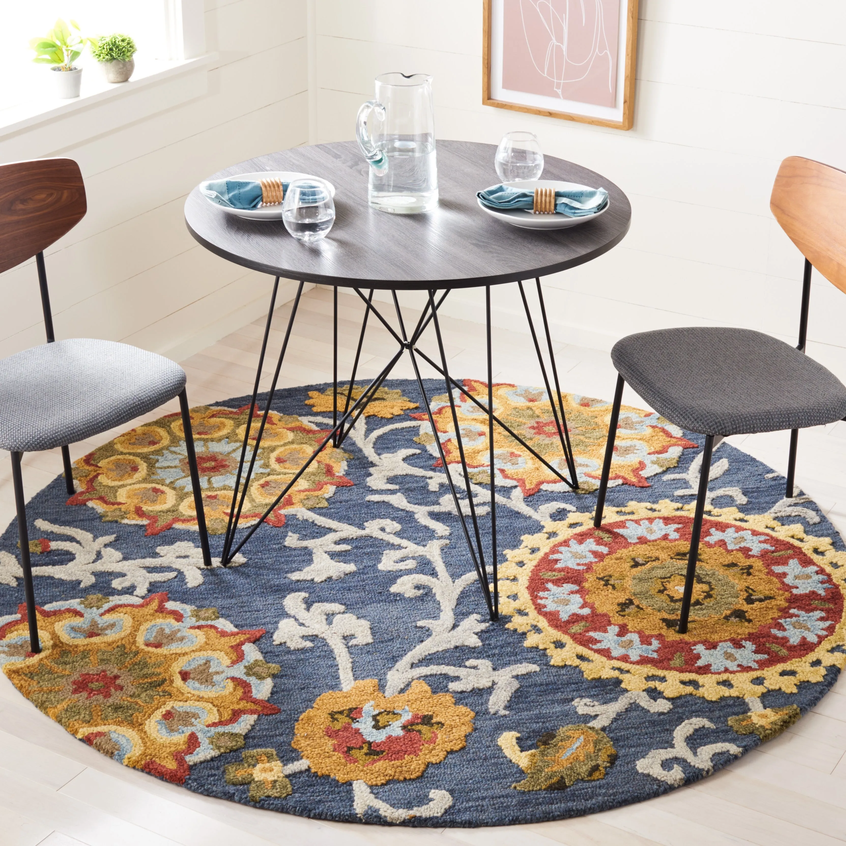 SAFAVIEH Handmade Blossom Maaret Modern Floral Wool Rug