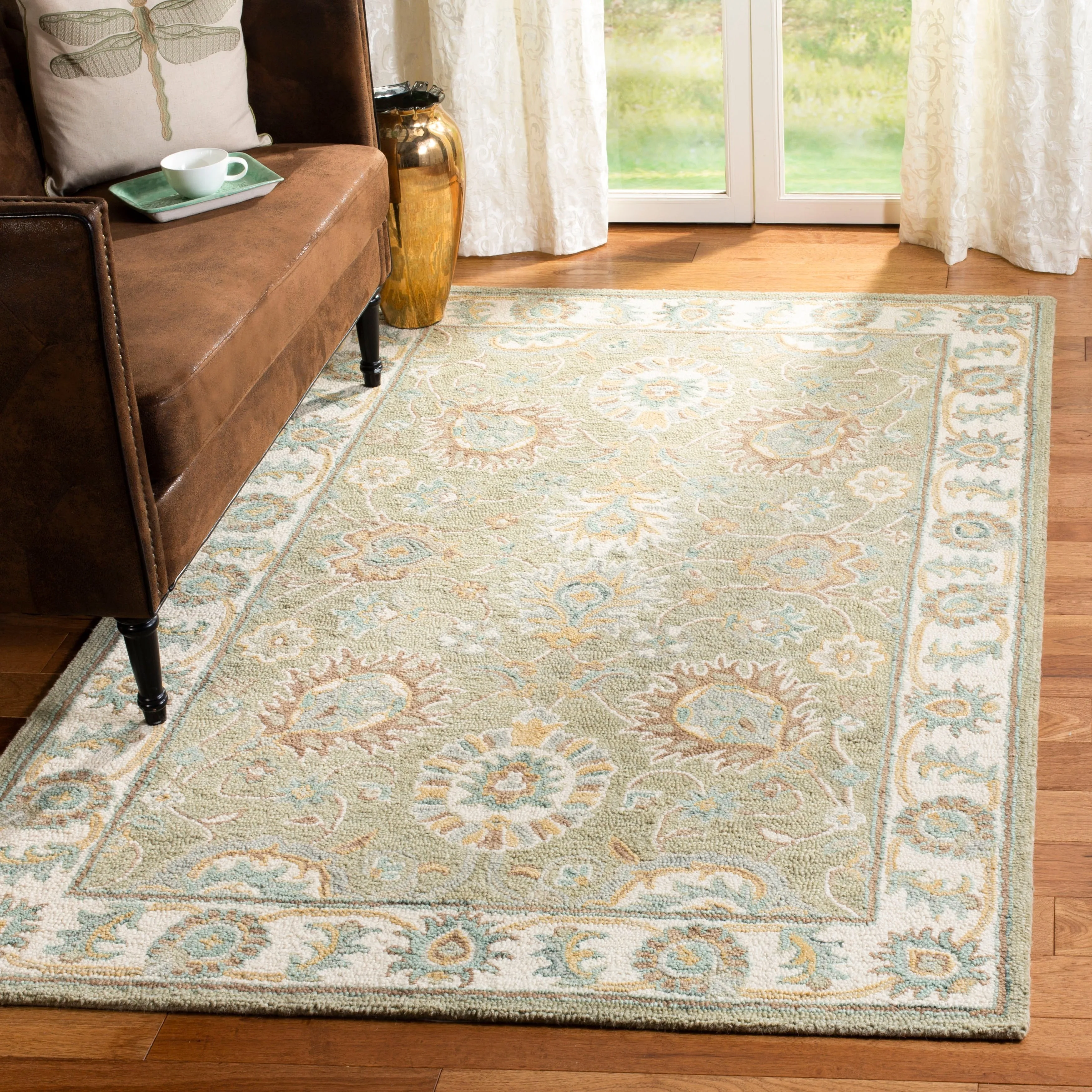 SAFAVIEH Handmade Blossom Riki Modern Floral Wool Rug