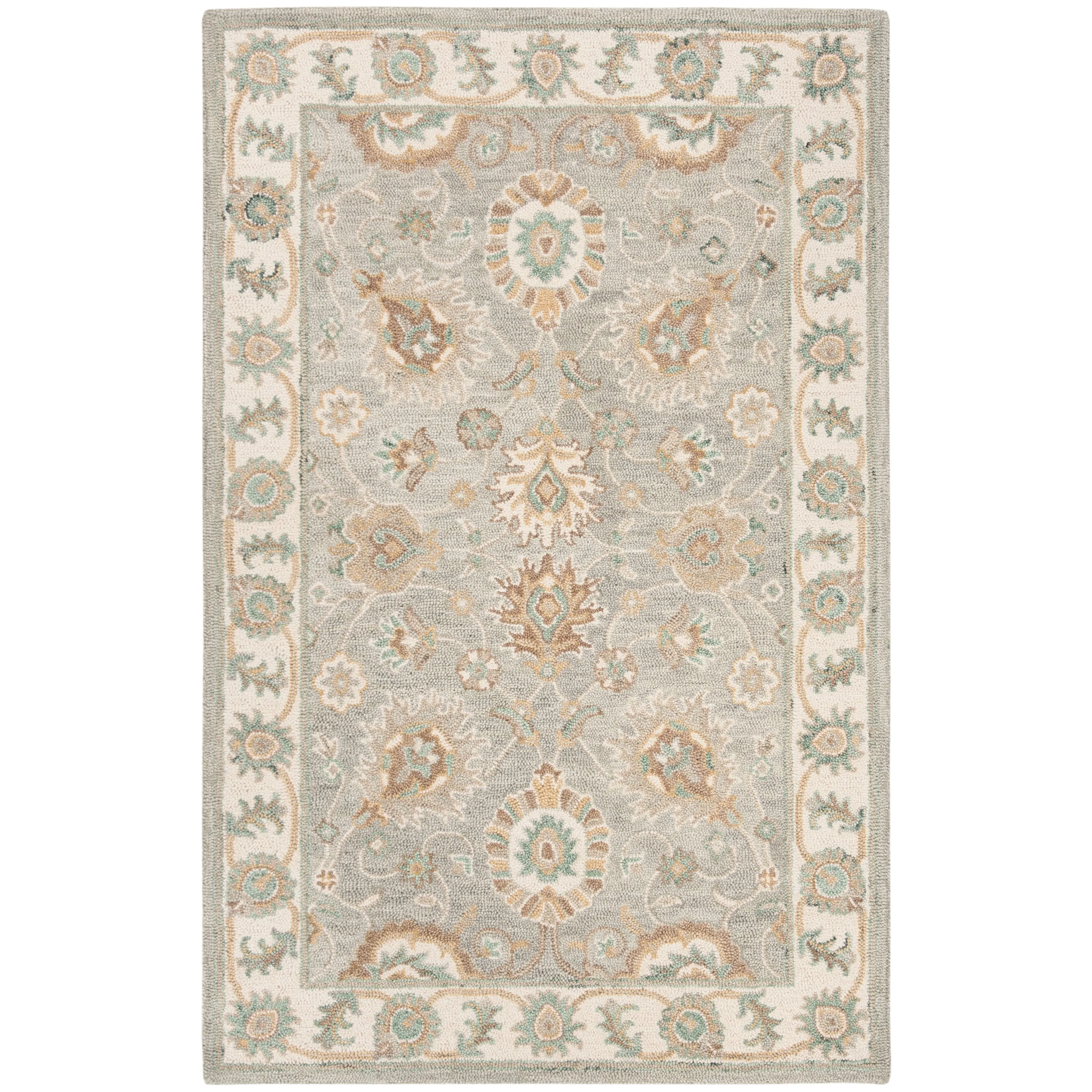 SAFAVIEH Handmade Blossom Riki Modern Floral Wool Rug