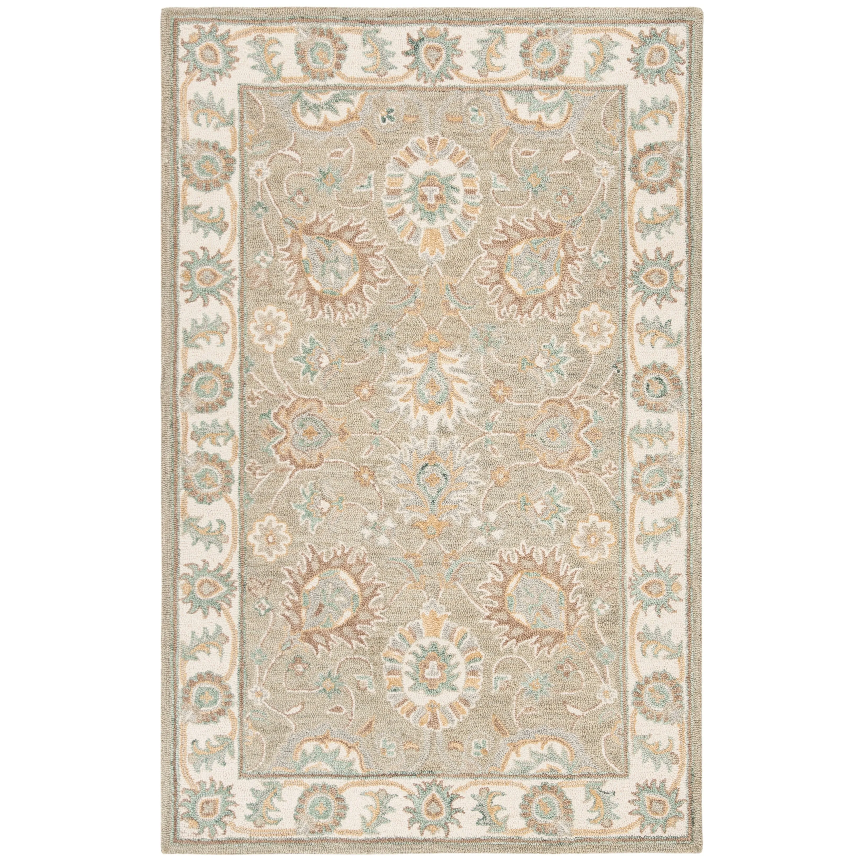 SAFAVIEH Handmade Blossom Riki Modern Floral Wool Rug