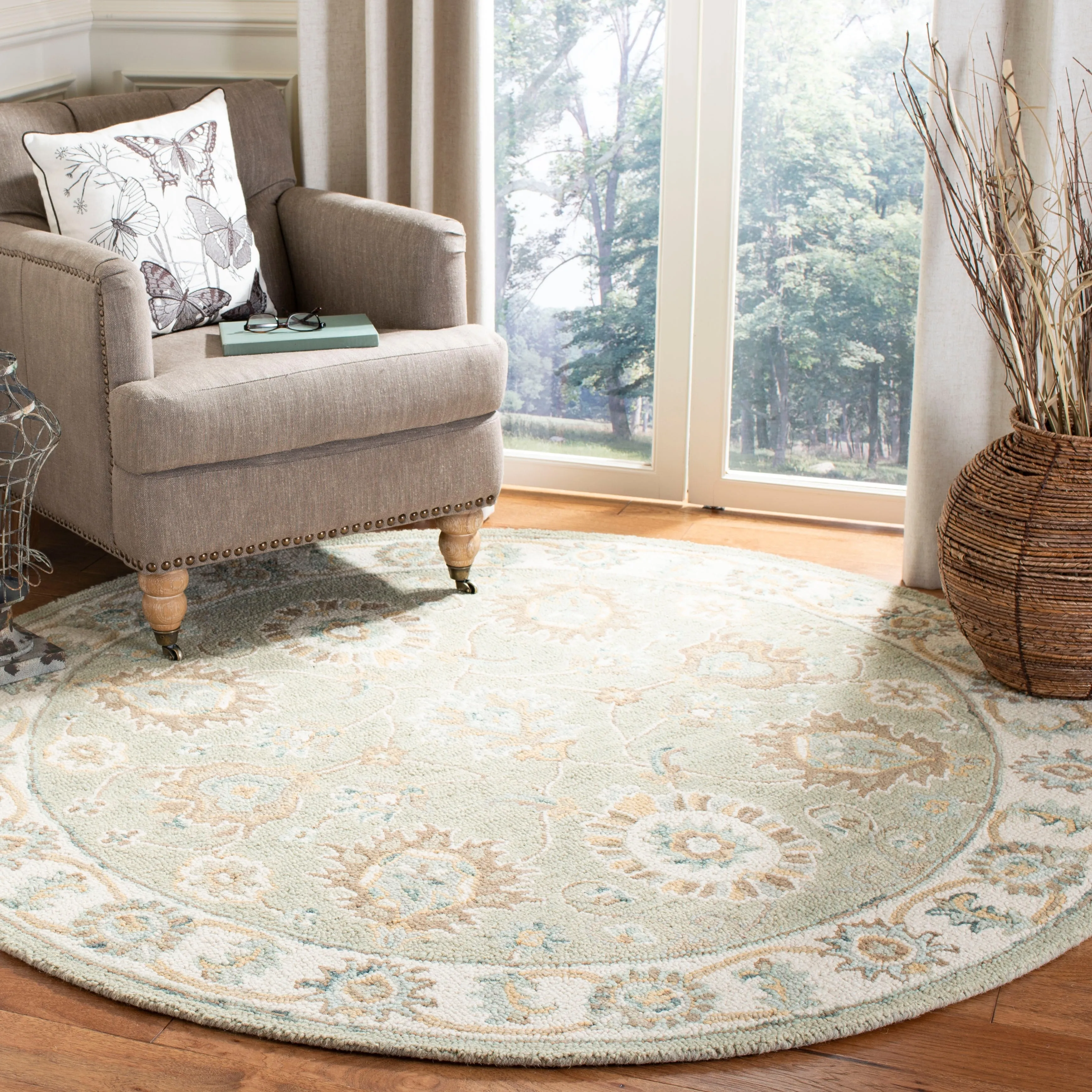 SAFAVIEH Handmade Blossom Riki Modern Floral Wool Rug