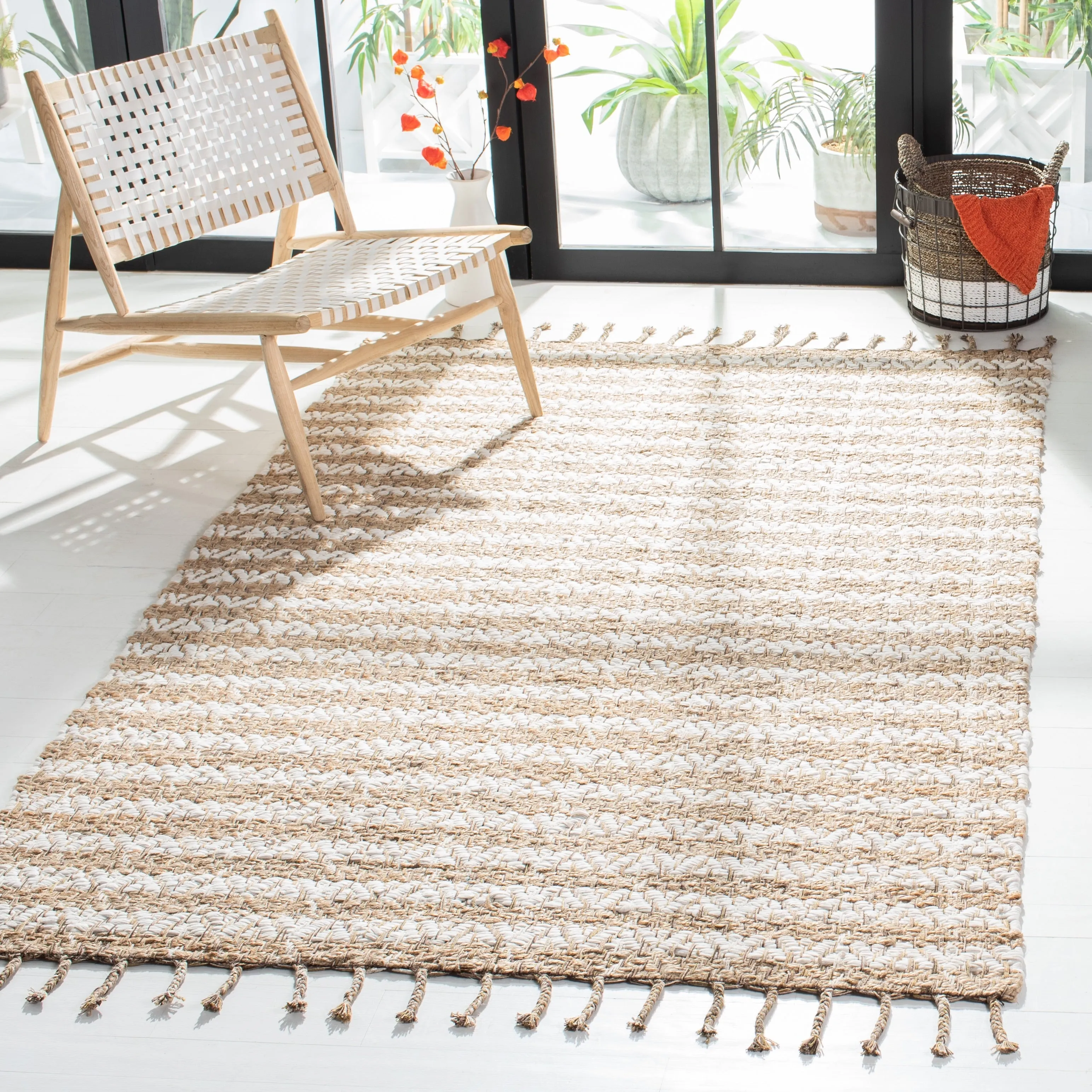 SAFAVIEH Handmade Cape Cod Lonnie Jute & Cotton Braided