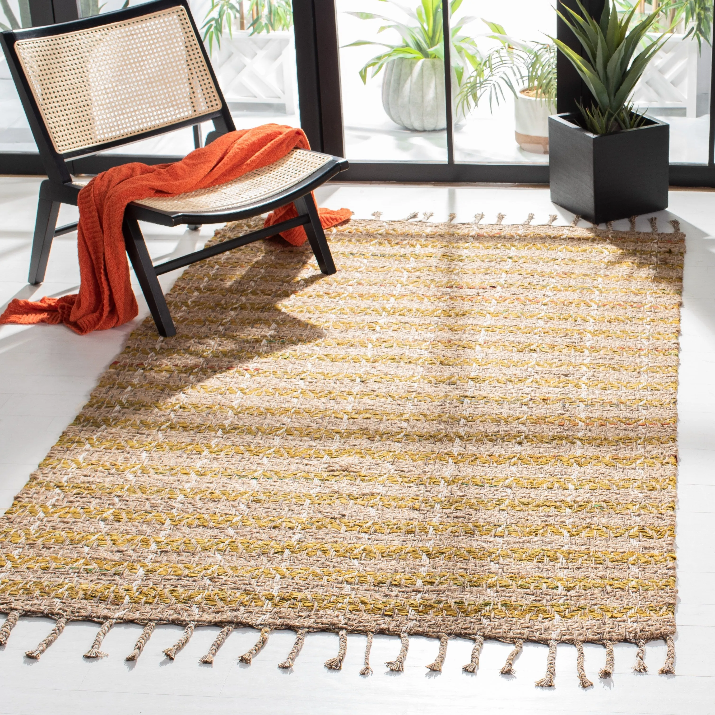 SAFAVIEH Handmade Cape Cod Lonnie Jute & Cotton Braided