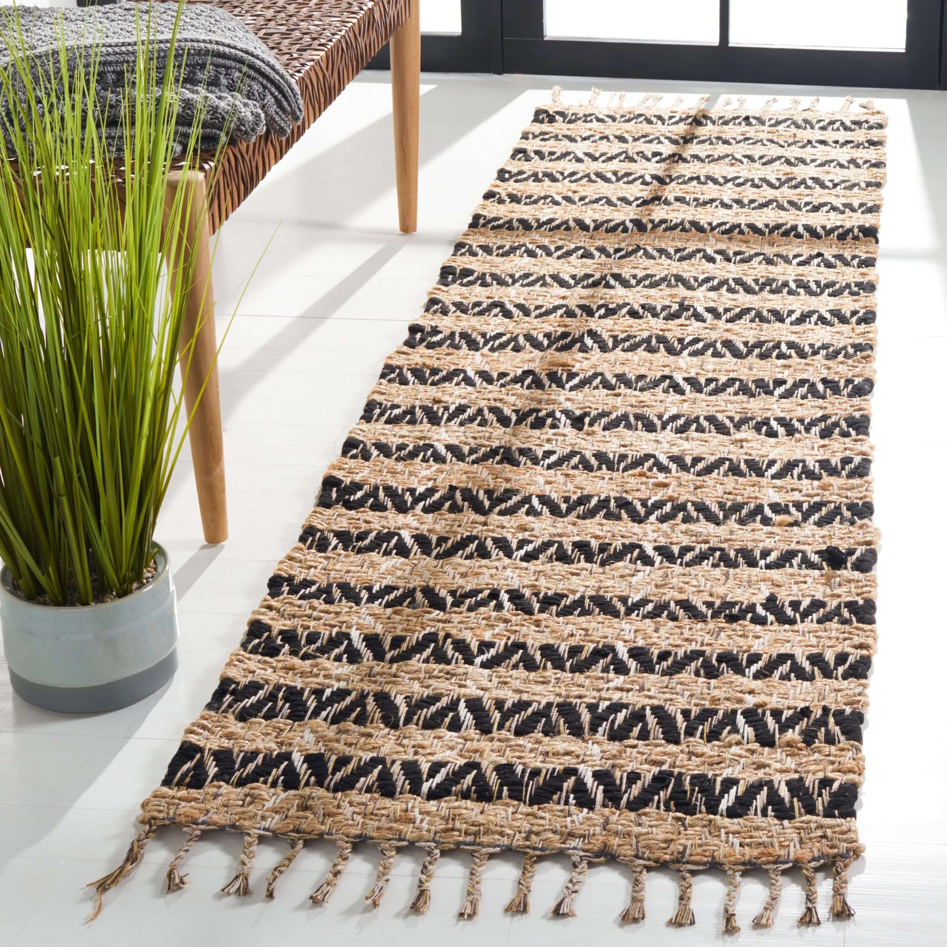 SAFAVIEH Handmade Cape Cod Lonnie Jute & Cotton Braided
