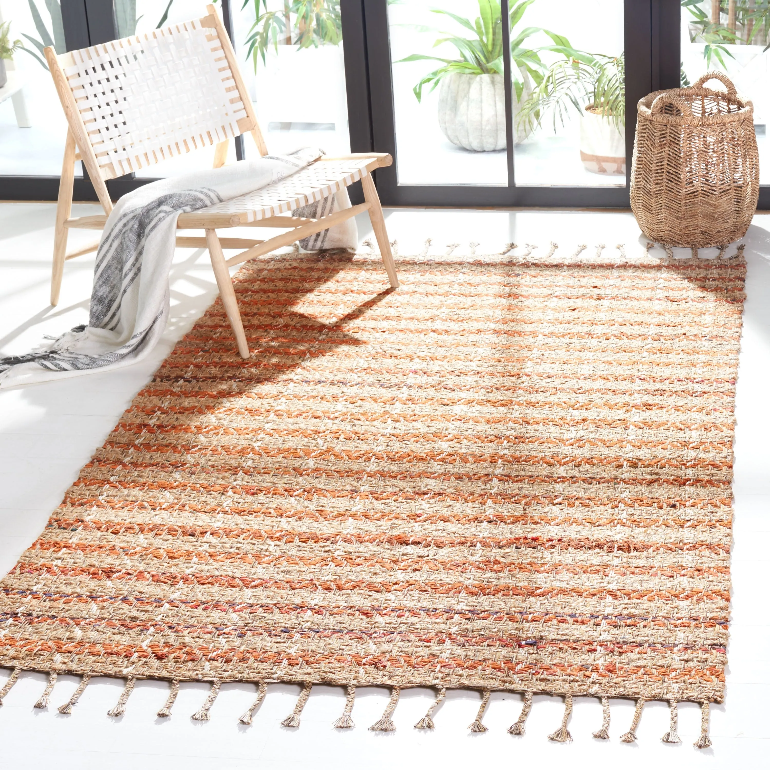 SAFAVIEH Handmade Cape Cod Lonnie Jute & Cotton Braided